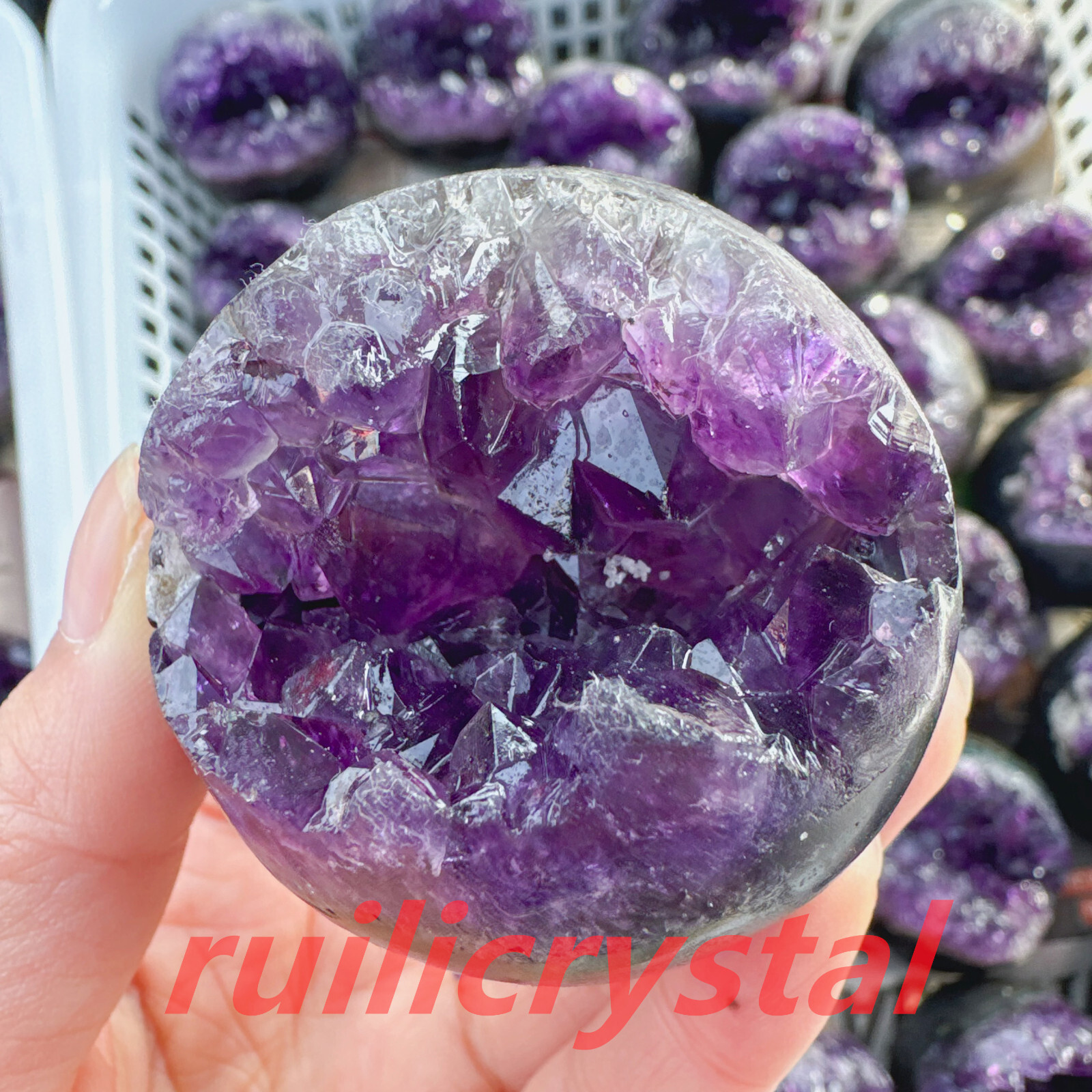 200g-300g Natural Amethyst geode quartz cluster crystal specimen healing
