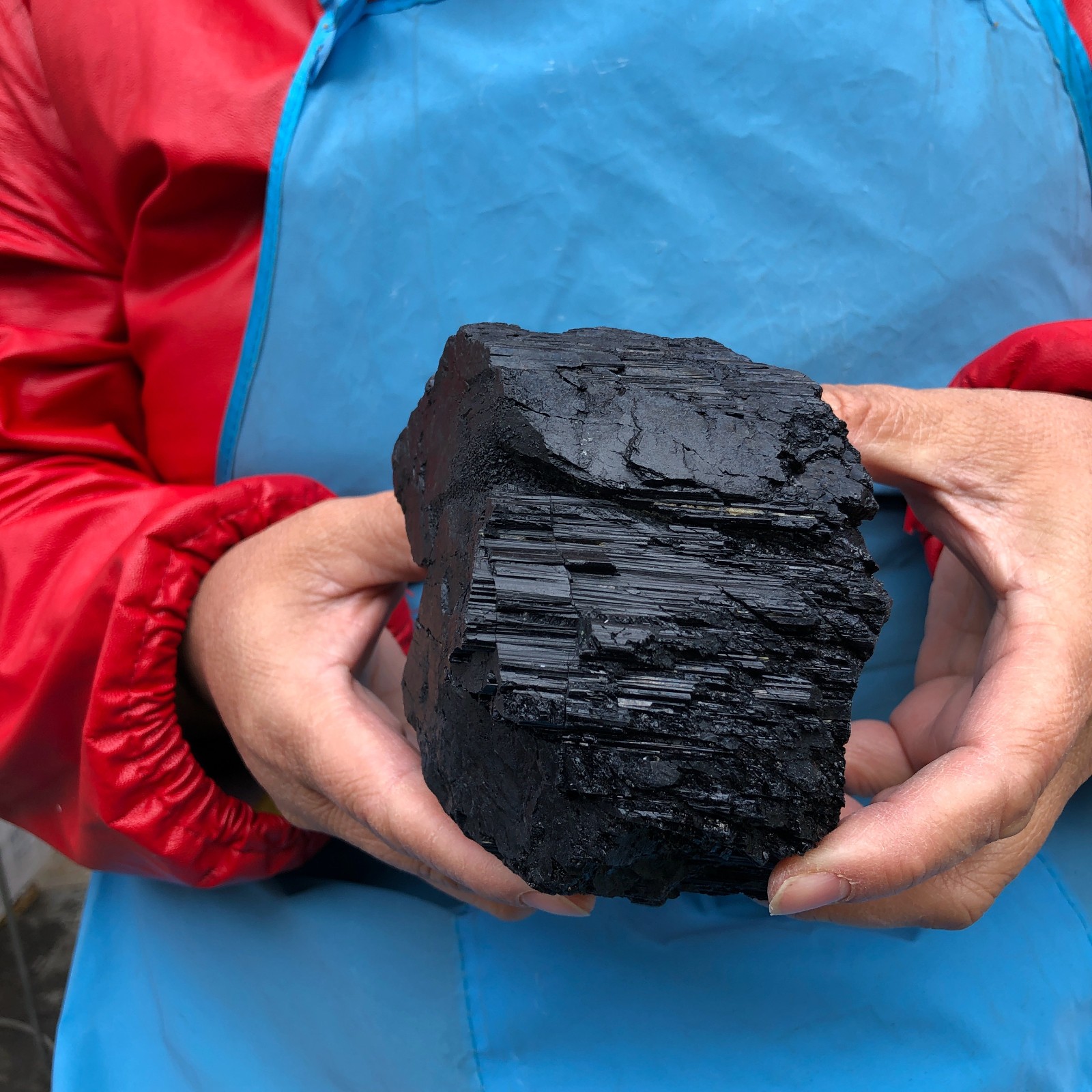 2 pieces 5.25LB Natural Black Tourmaline Crystal Stone Mineral Specimen 3390