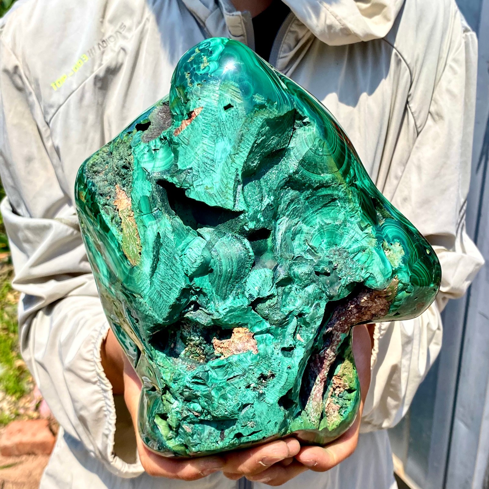 12.32LB Natural Polished Malachite Mineral freeform specimen Reiki Stone