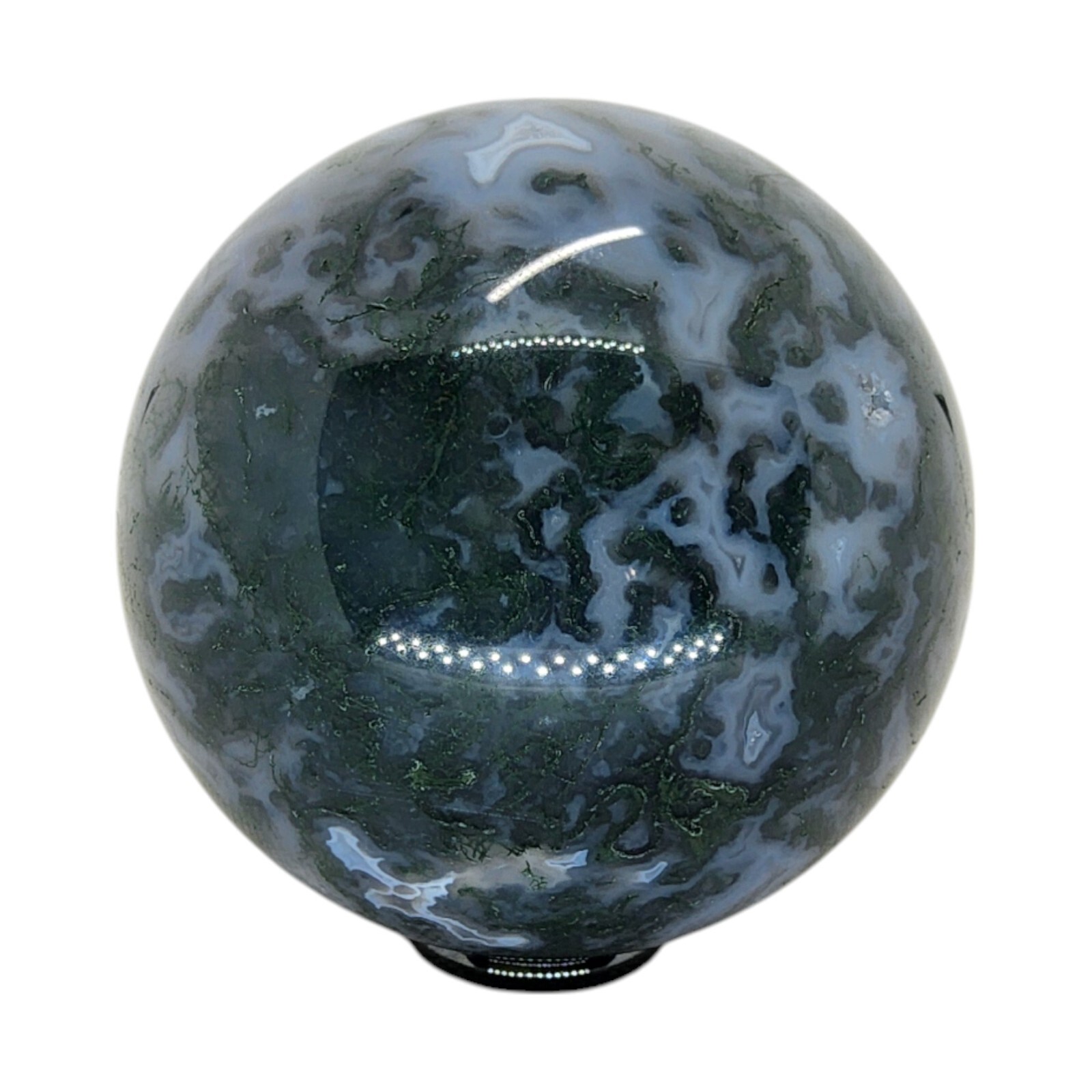 Moss Agate, 2 1/8 inch, sphere, ball, display, specimen, #R-6375