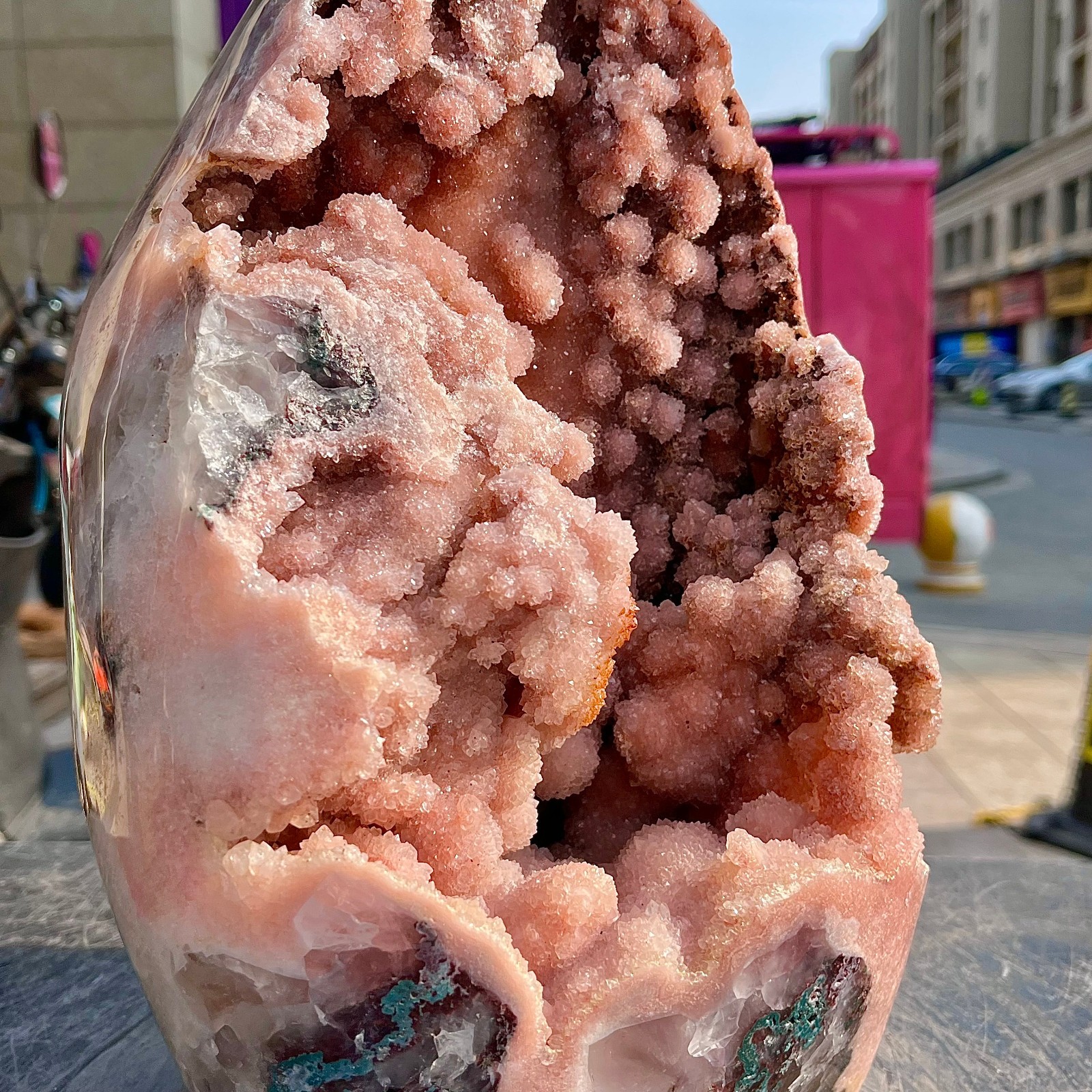 39.08LB Rare and Beautiful Pink Purple Sparkling Home Decoration Specimen