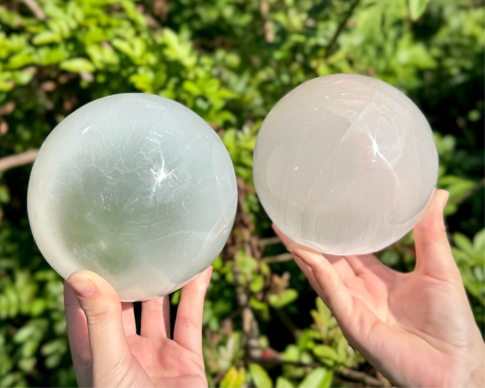 JUMBO 5″ Selenite Crystal Spheres (Crystal Ball, Selenite Ball, Selenite Sphere)