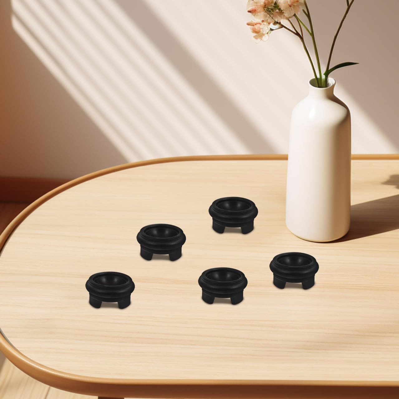 12Pcs Ball Display Stands Wooden Sphere Holders Decorative Gourd Base for Cry…