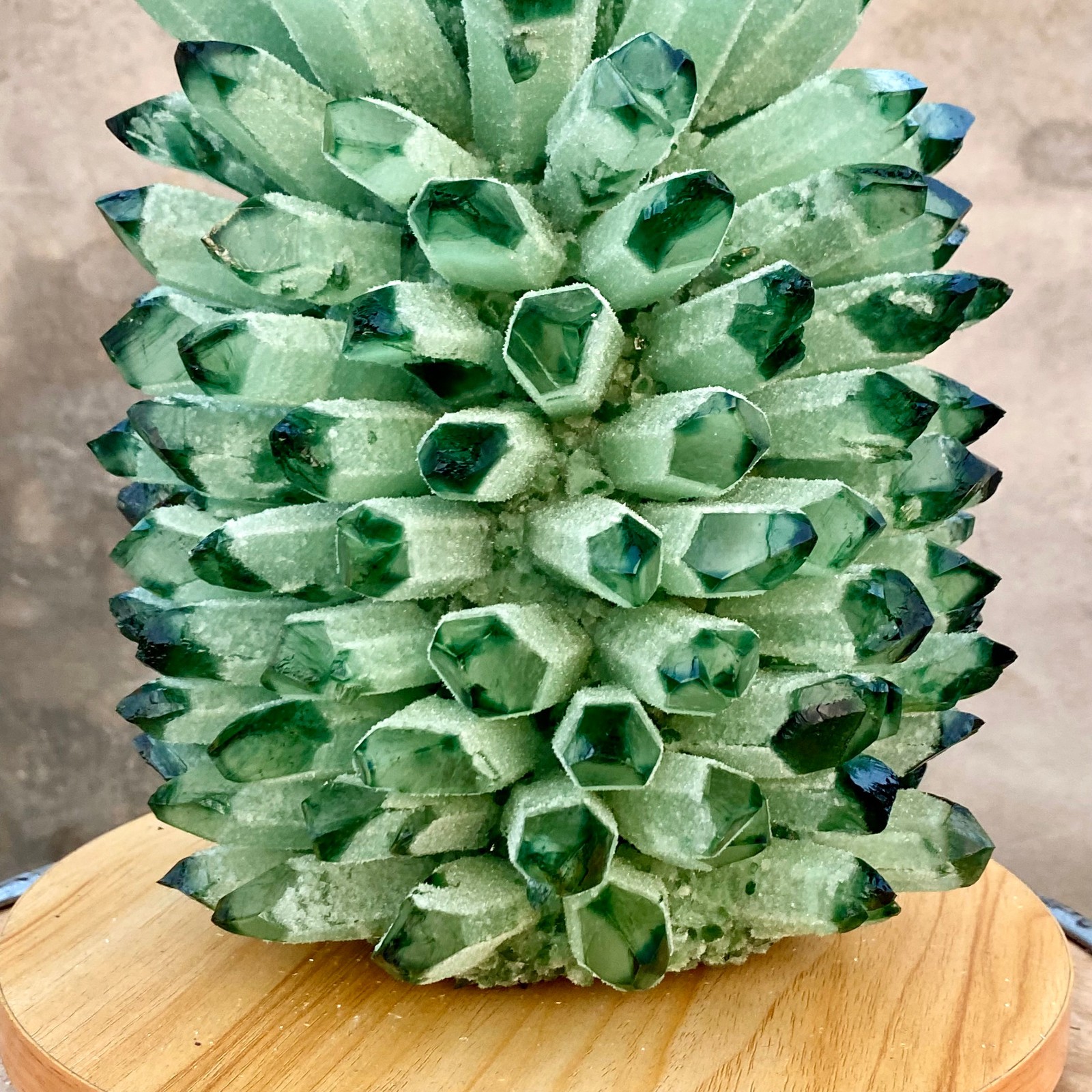 18.95LB Newly Discovered GREEN Phantom Quartz Crystal Cluster Mineral Sample