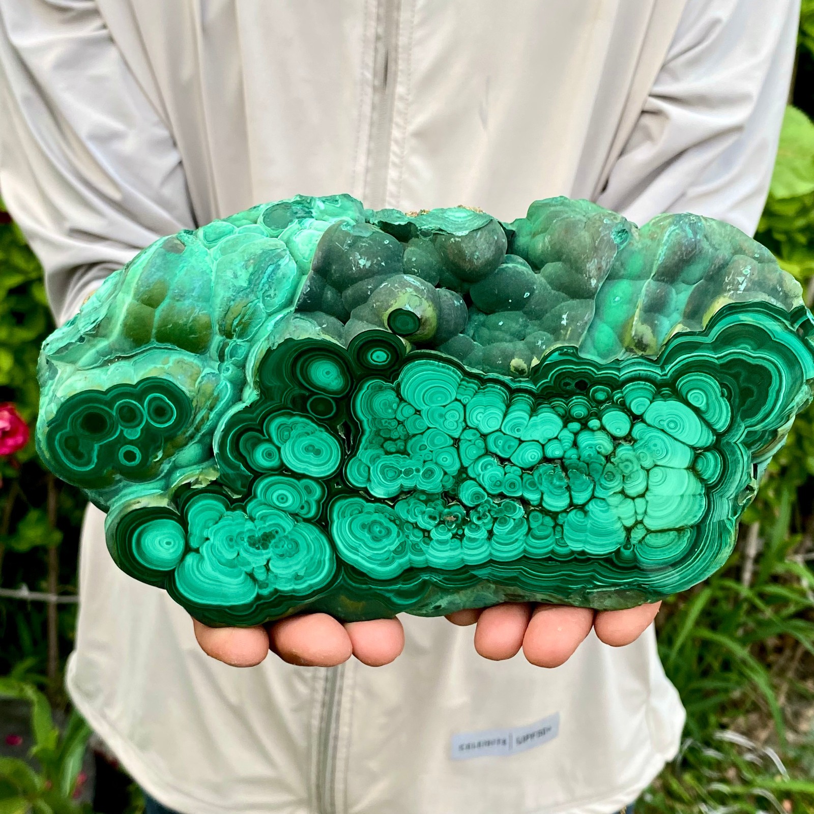 4.85LB Natural Green Malachite Crystal chunk Pattern Ore Specimen Quartz Healing