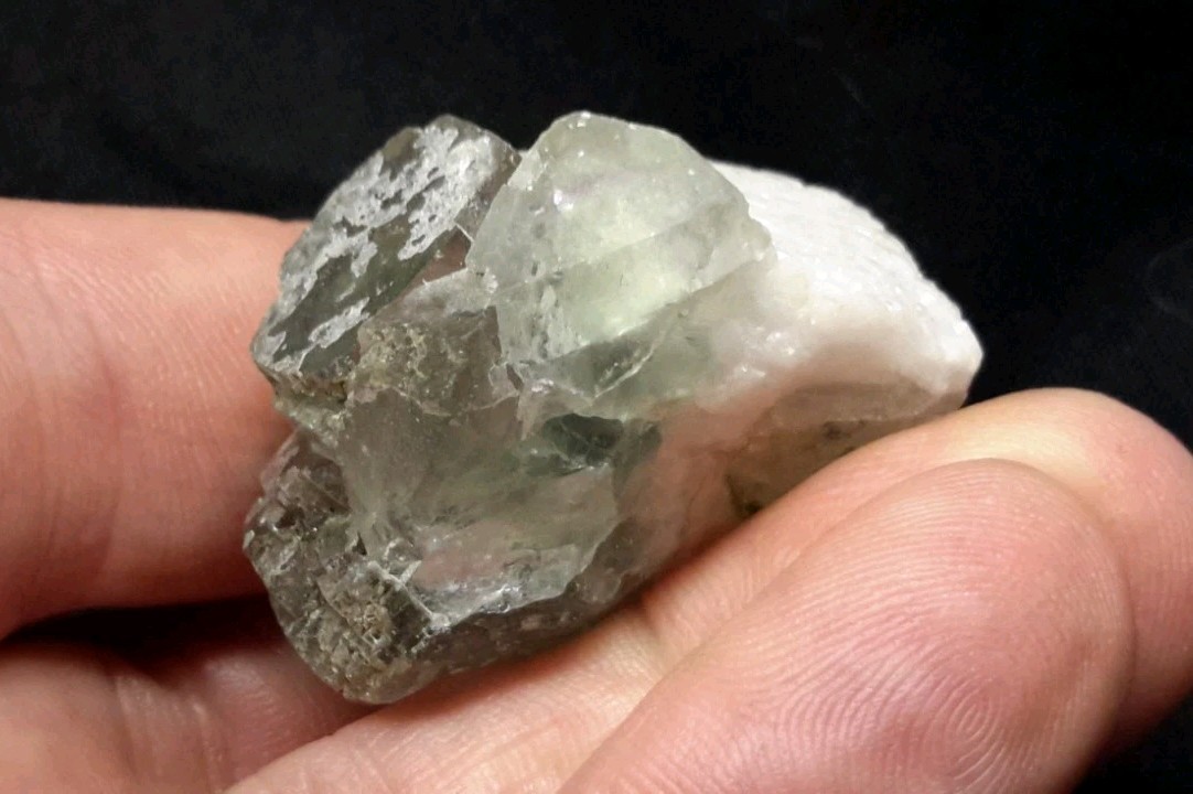 36mm FLUORITE with QUARTZ from the Hunan Province, China FLUORESCENT