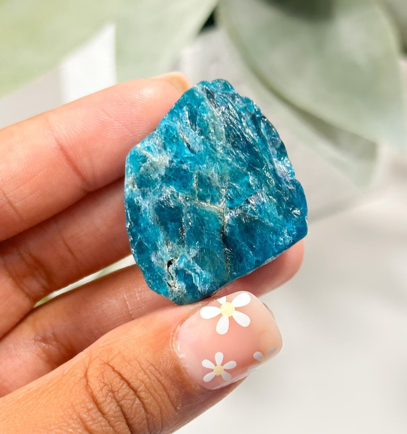 3pcs Natural Raw Blue Apatite Rough Healing Balance Crystal Specimens Rocks