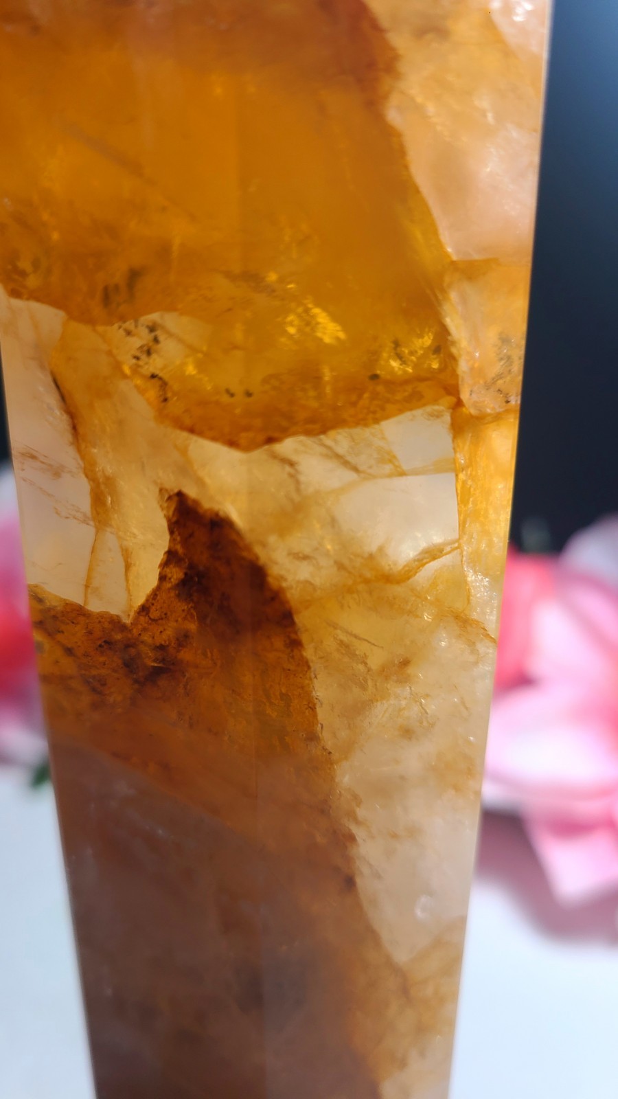 XXX Large 10″ 958g 2.2lb A+ Golden Healer Quartz Tower Generator Wealth Crystal
