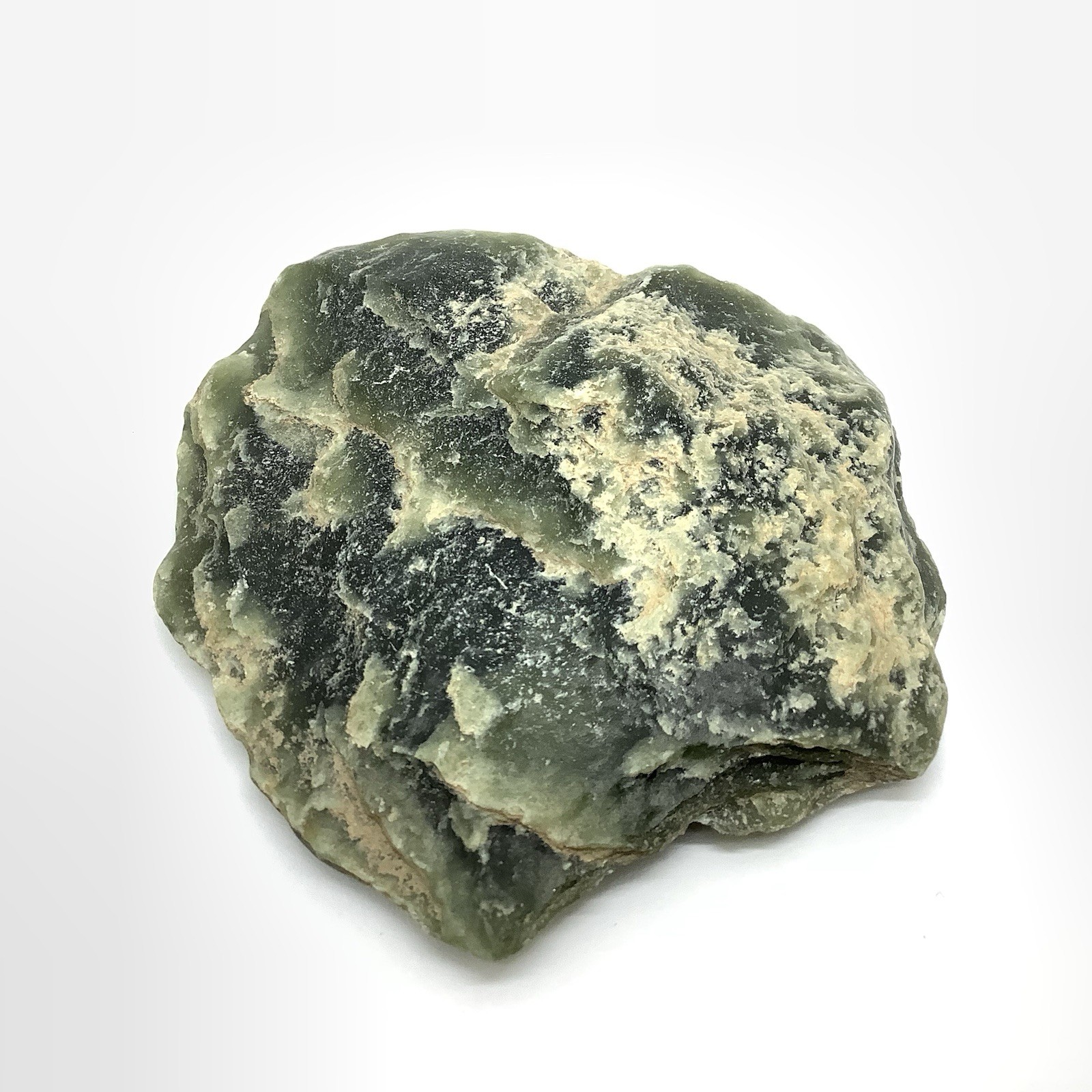 Wyoming Jade Pebble Green Nephrite Jade Slick Ventifact Desert Stone Specimen 48