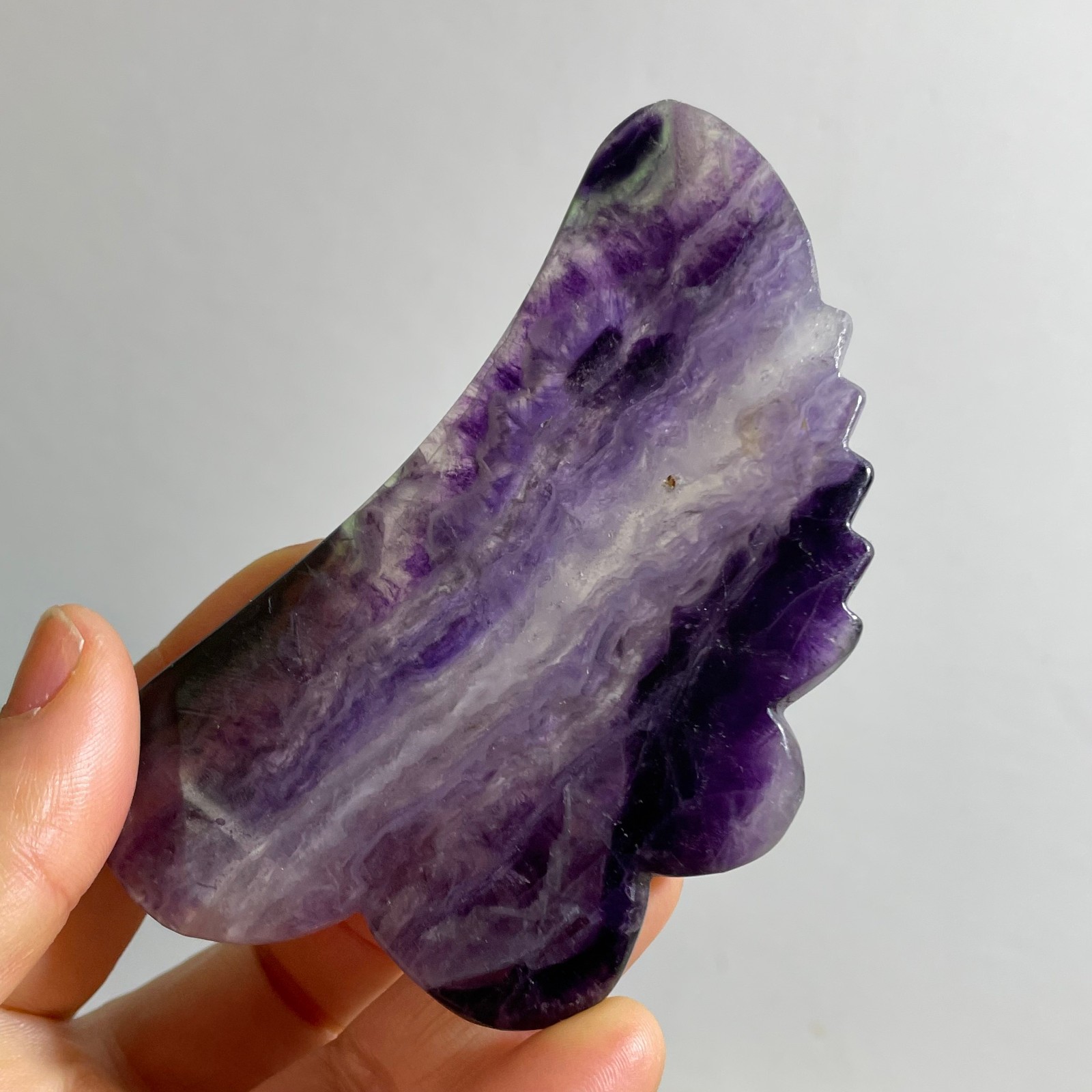74g beautiful Rainbow Fluorite Rough stone specimens cure