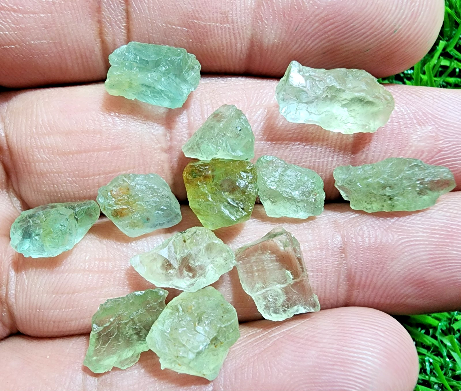 Beautiful Aquamarine Gemstone Rough Lot 9-15mm Loose Stones Jewelry Making