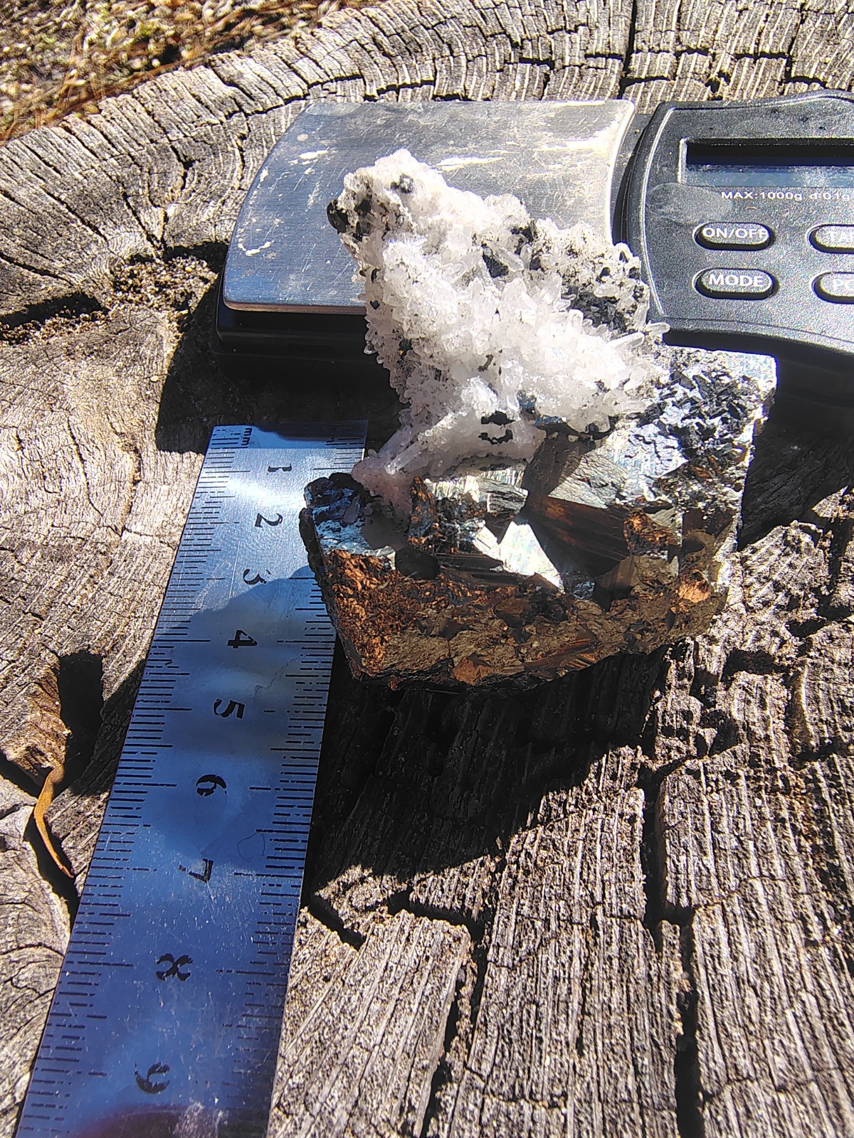 pyrite quartz cube matrix Peruvian