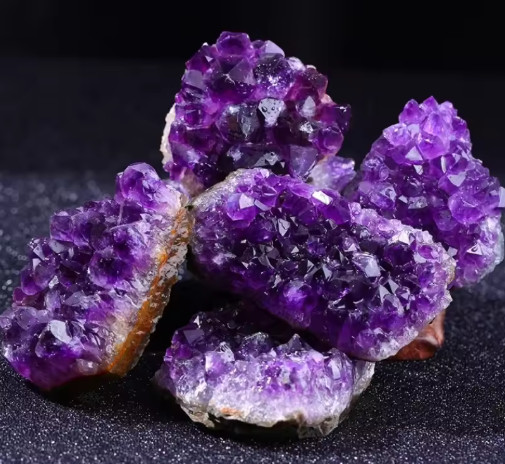80-100g Raw Amethyst Crystal Quartz Cluster Specimens Healing Reiki Ornaments