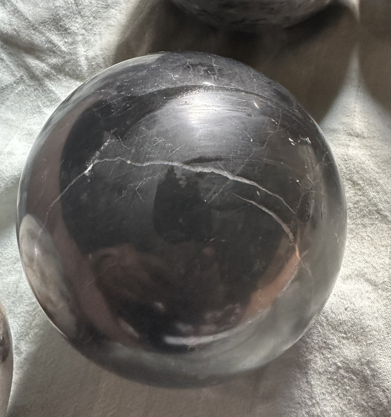 6 Solid Marble Polished Balls Decorative Sphere/ Orb Heavy Stone 3.75-4”