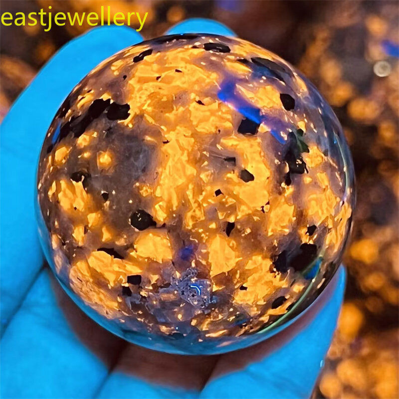 38mm+ Natural Yooperite Sphere quartz crystal Flame’s stone ball healing 1pc
