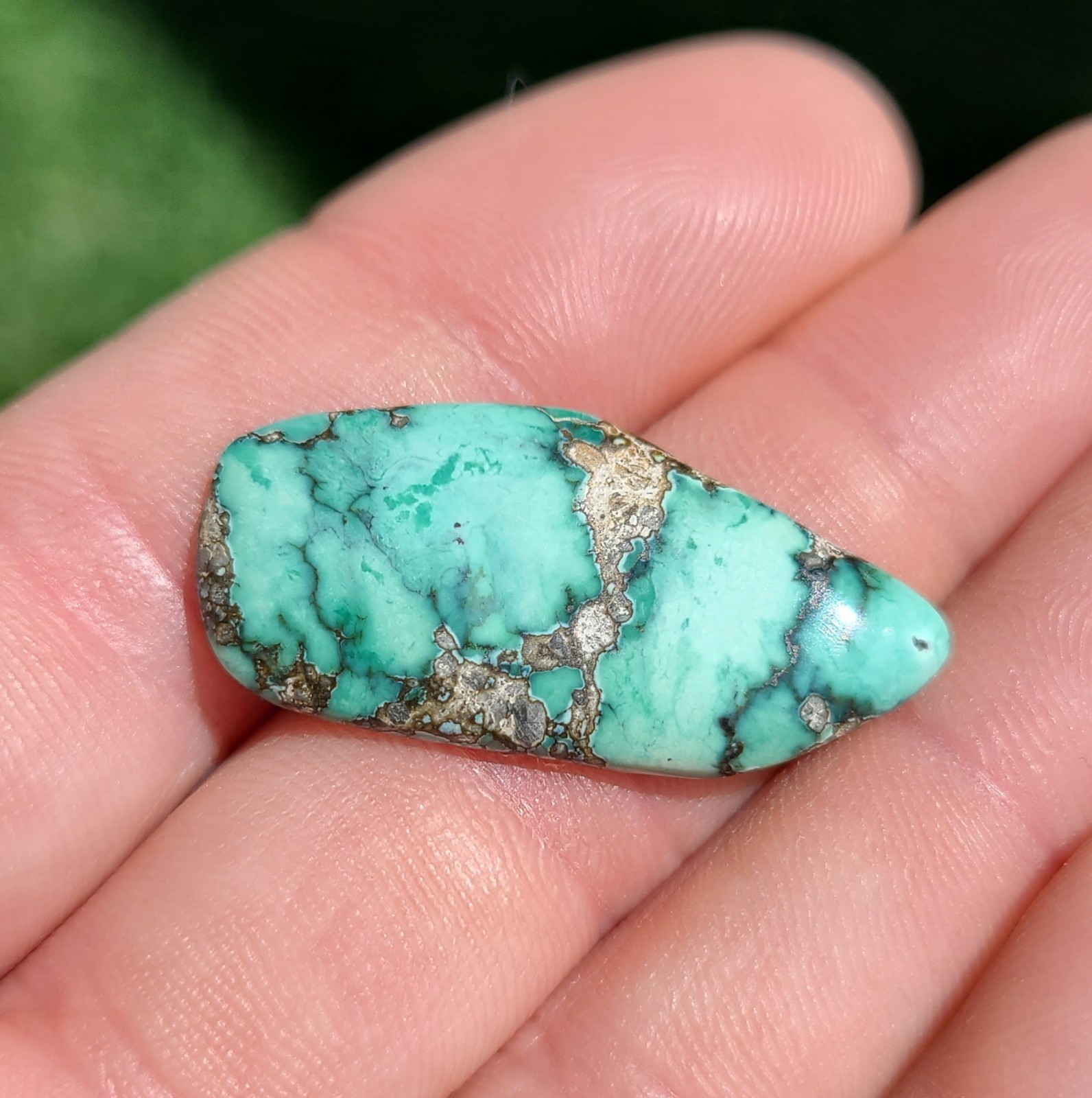EXTREMELY RARE Variquoise Cabochon. Turquoise/Variscite. Freeform 12.6 ct