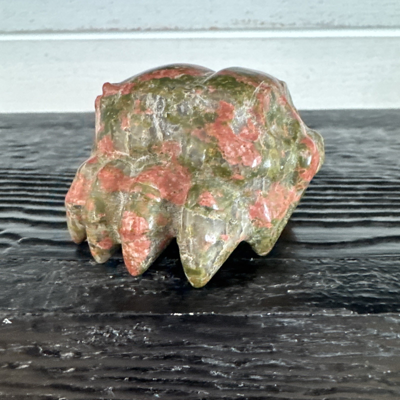 Unikaite Crystal Spider Carving Cute 178 Grams 2.5”