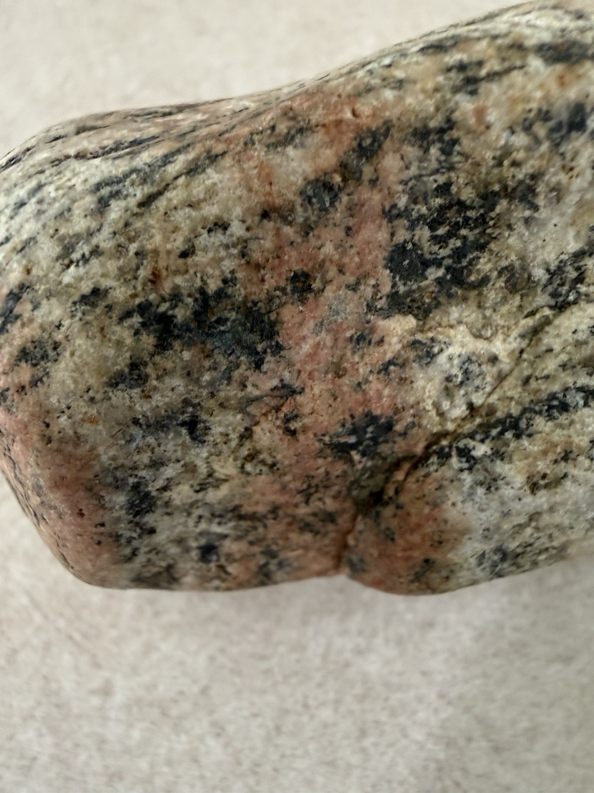 Magnetic Granitic Gneiss Specimen – Pink Feldspar, Quartz & Magnetite