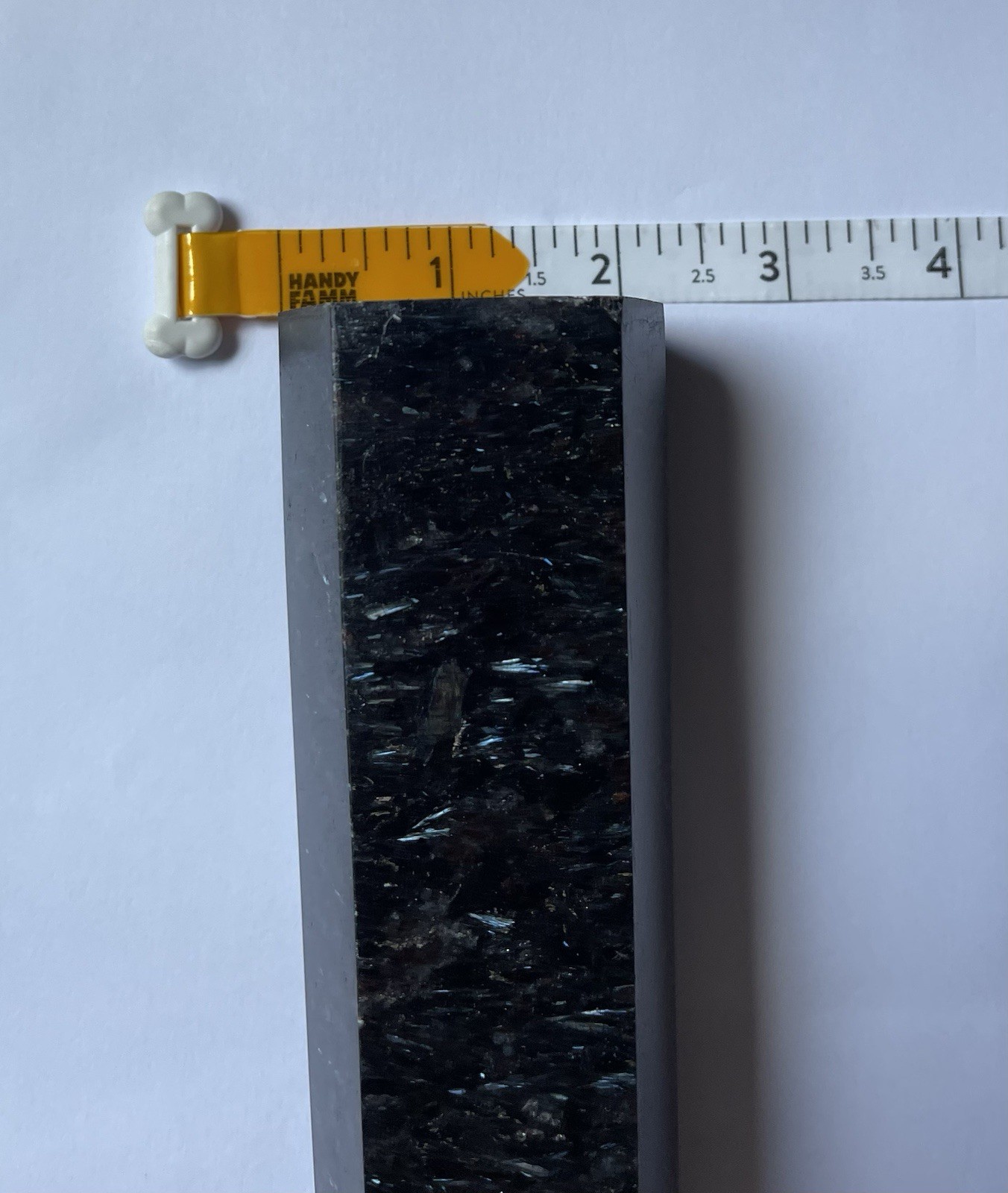 Large Arfvedsonite Crystal Obelisk 7 Inch Flashy Silver Blue Healing Stone Tower
