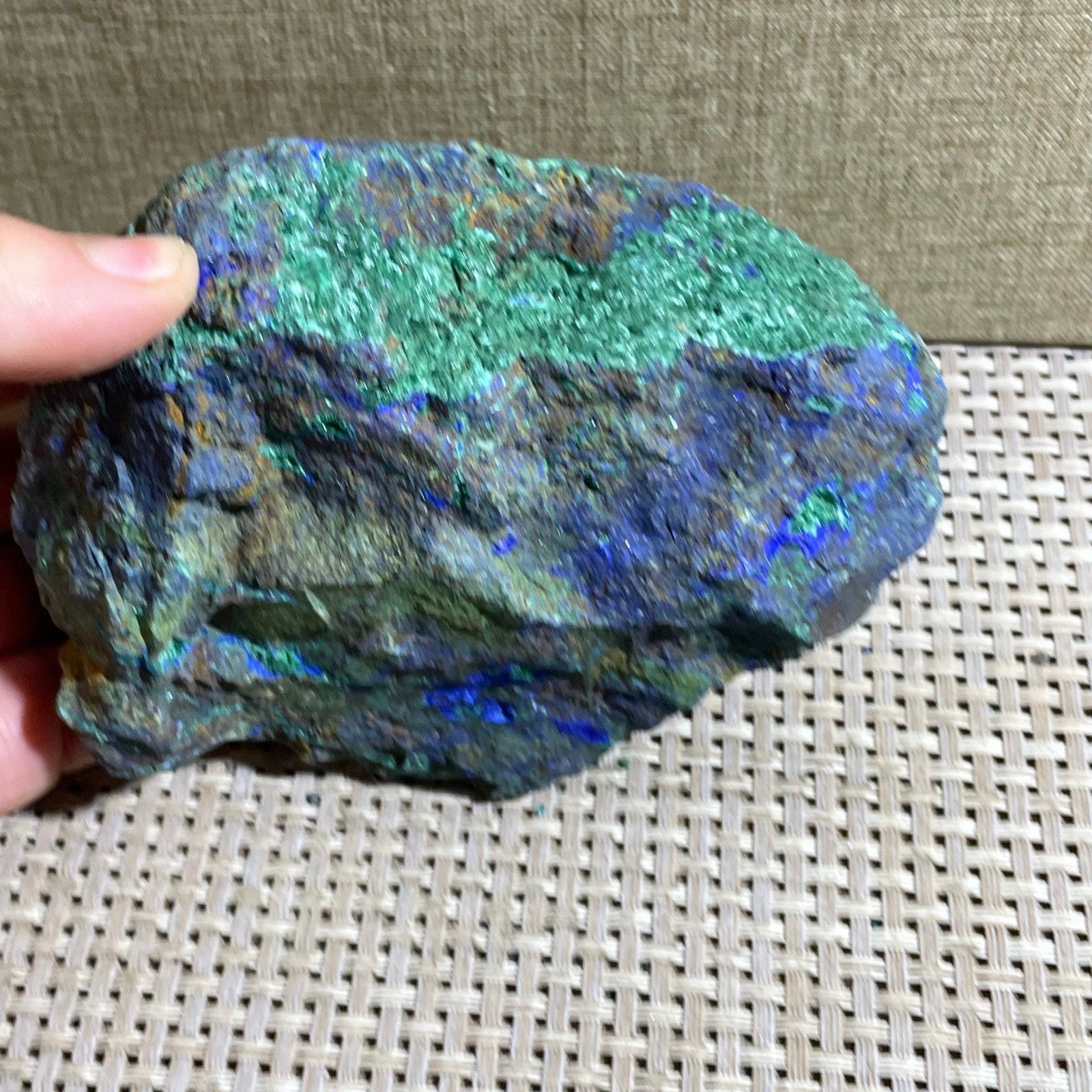 Restoration of Blue Copper Ore Quartz Crystal Mineral Samples 663g