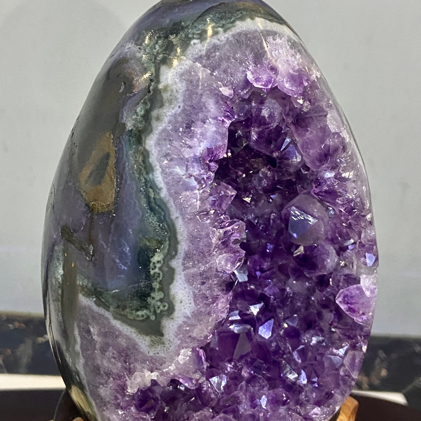 17.85LB Natural amethyst Dinosaur egg Quartz Crystal specimen healing