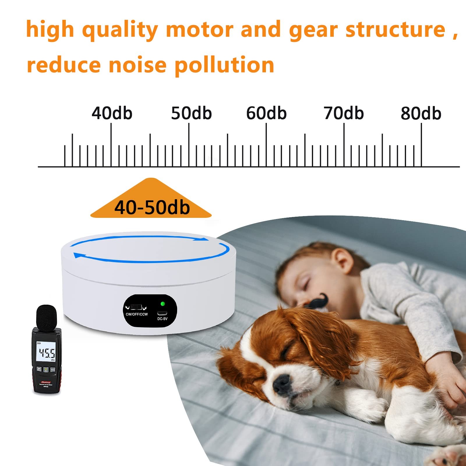 Motorized Rotating Display Stand 360 Degree Automatic Turntable for Photography