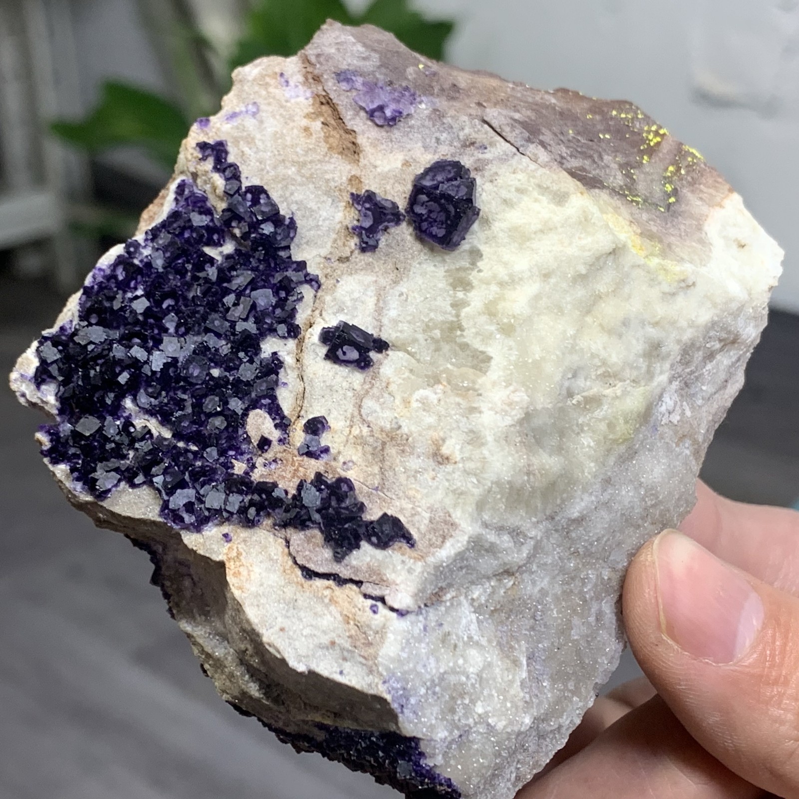 248G Rare transparent purple cubic fluorite mineral crystal sample/China