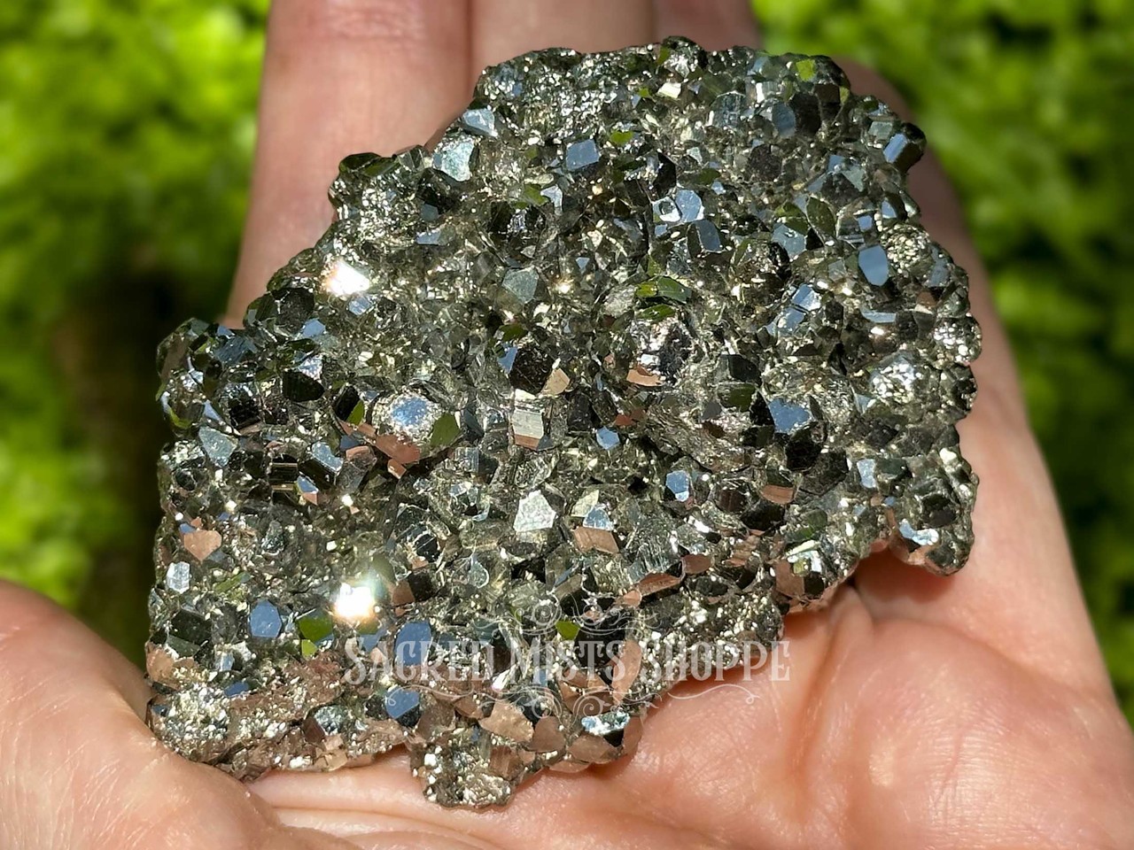 Peruvian Pyrite Natural Cluster Large Premium Grade for Grounding, Protection, M