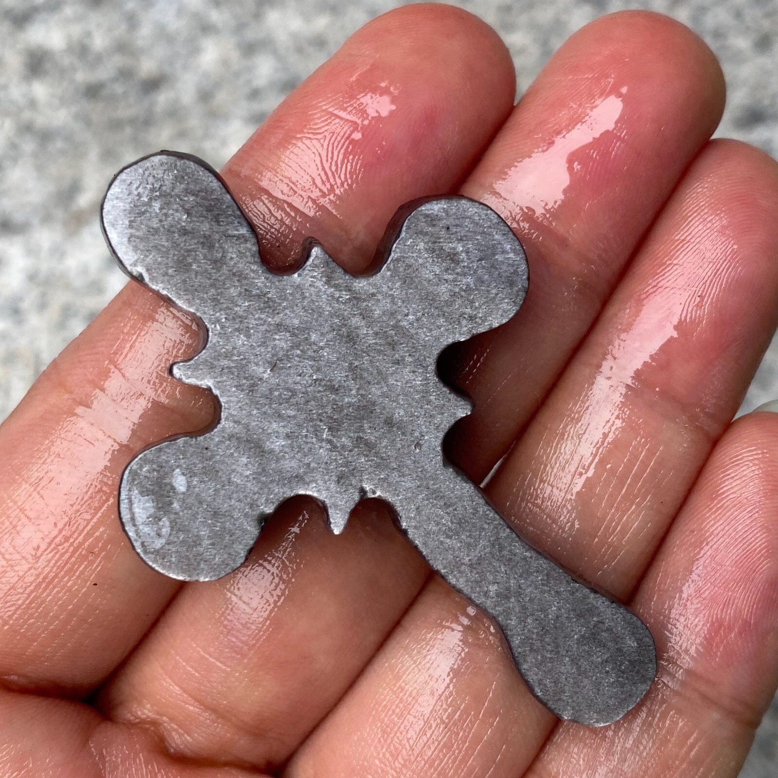 TOP Natural Silver Obsidian Quartz cross crystal Hand Carved Healing 1PC