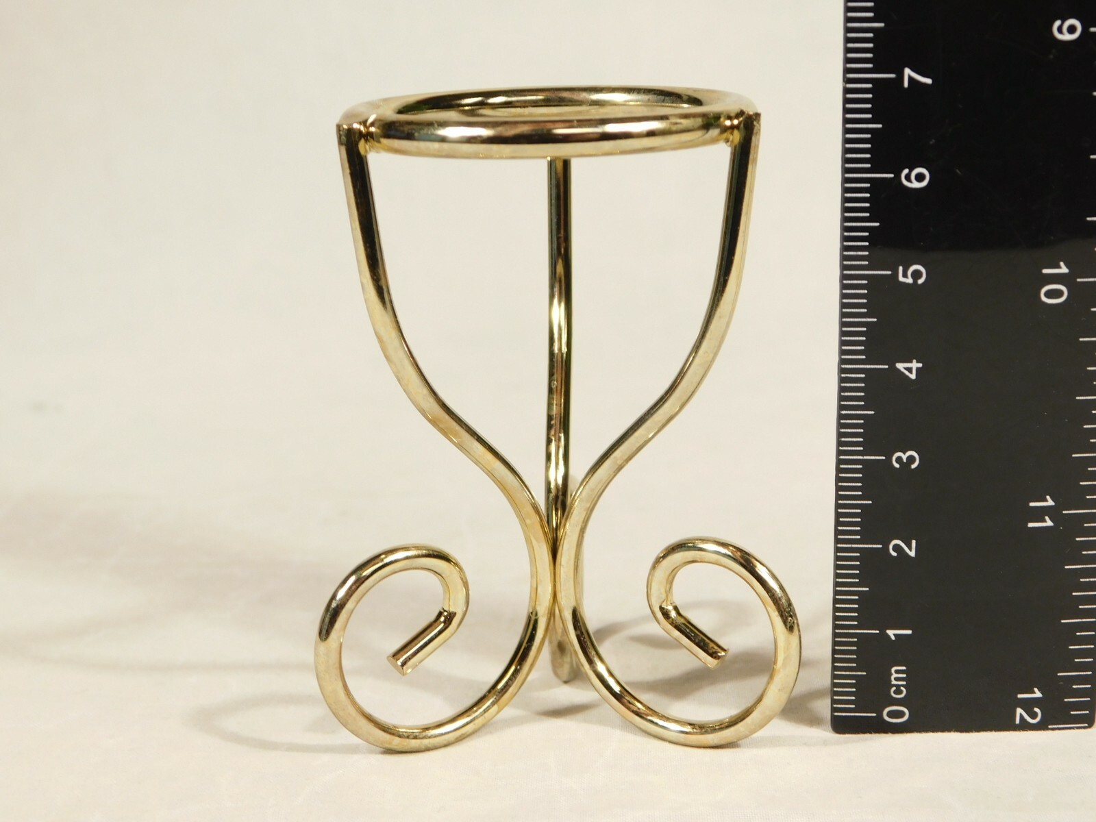 Sphere Display Stand Metal Scroll Design Gold Color Small Size