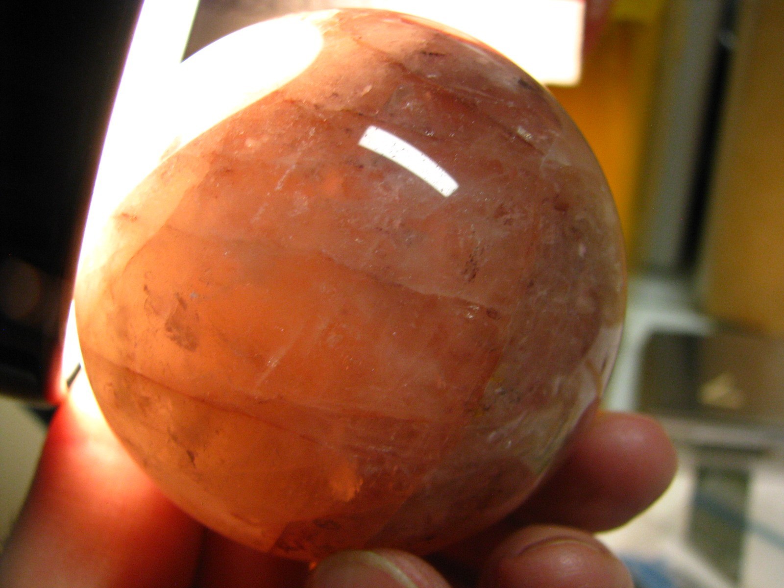 .9lb 2.6inchs SMOKY QUARTZ SPHERE BRAZIL #014