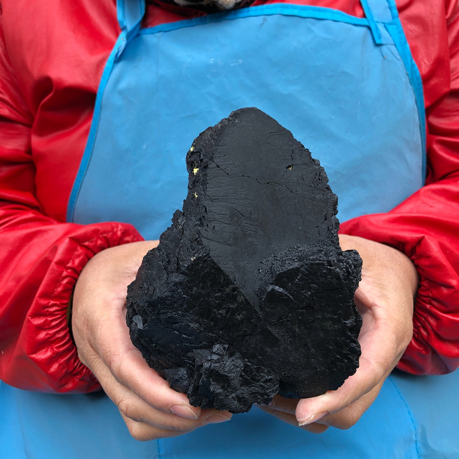 2 pieces 5.25LB Natural Black Tourmaline Crystal Stone Mineral Specimen 3390
