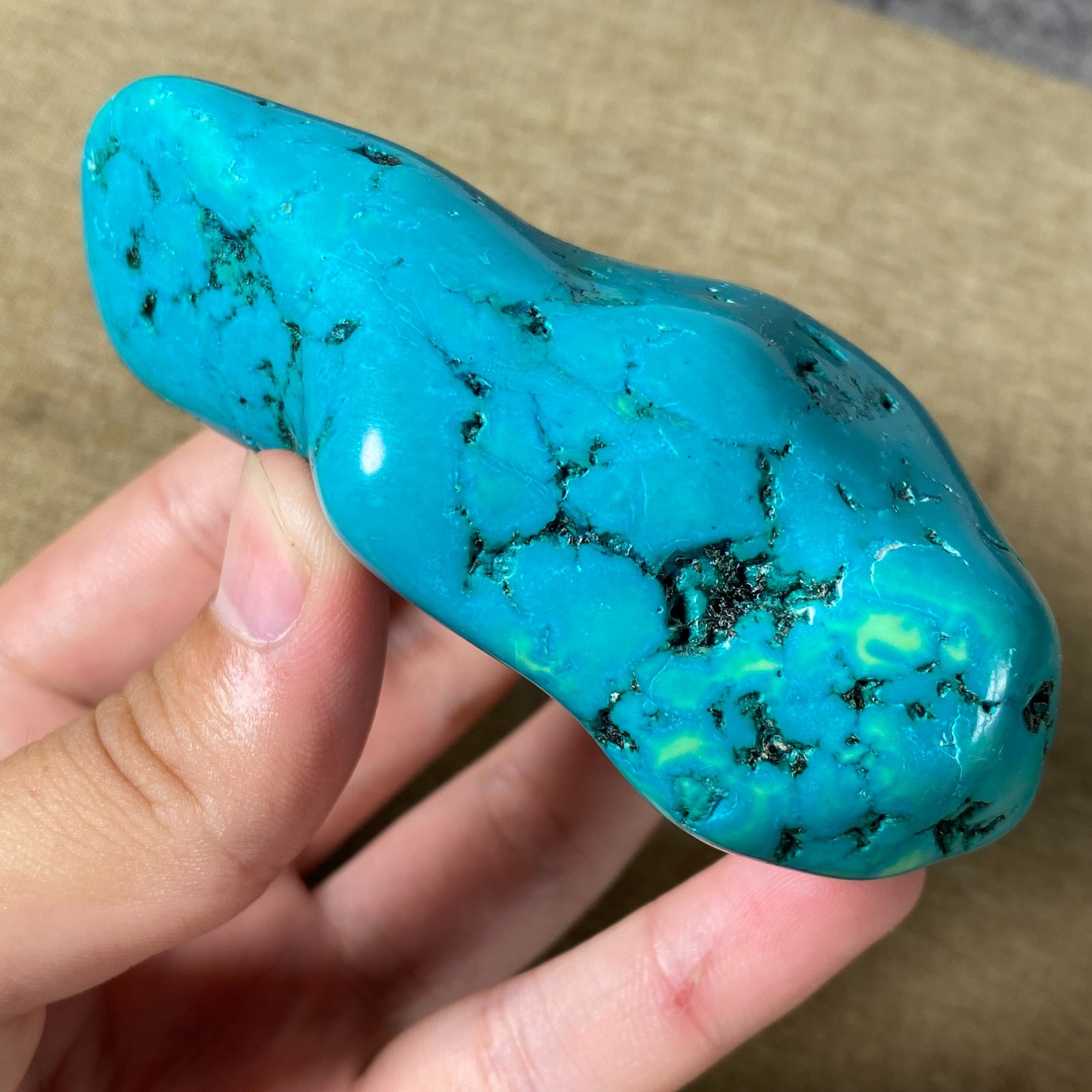 183g Beautiful Turquoise Nugget Rough specimen W381