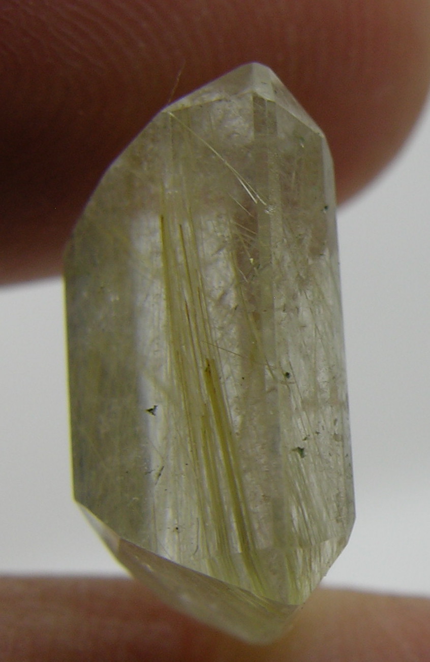 12.25ct Brazil 100% Natural Golden Rutilated Quartz Emerald Cut Gemstone 16.00mm