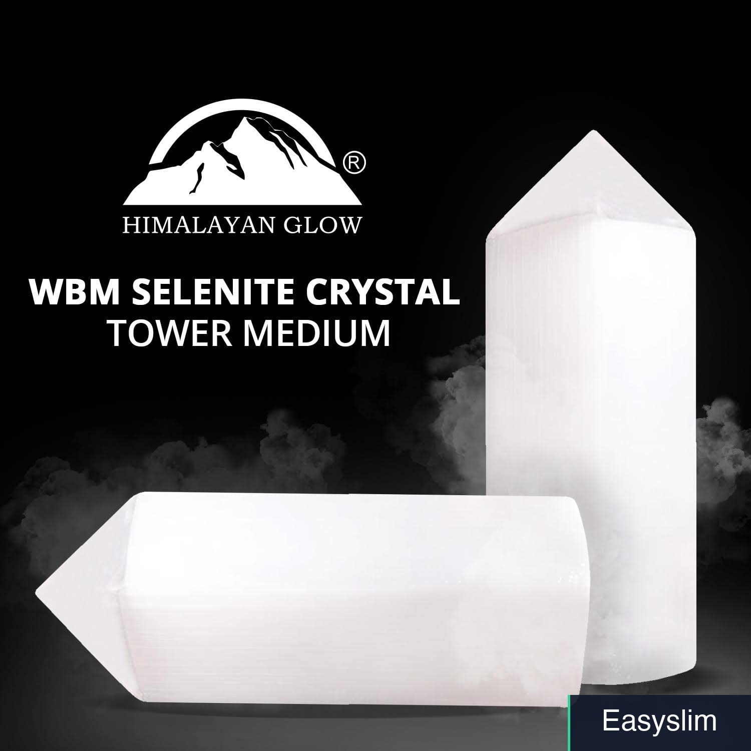 Selenite Crystal Tower White Natural Gypsum Decorative Medium Size