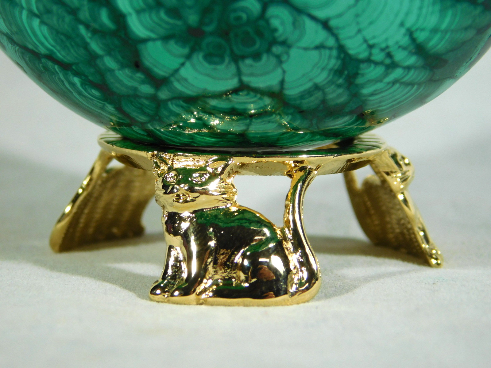 Sphere Display Stand Gold Color CAT Design Small Size