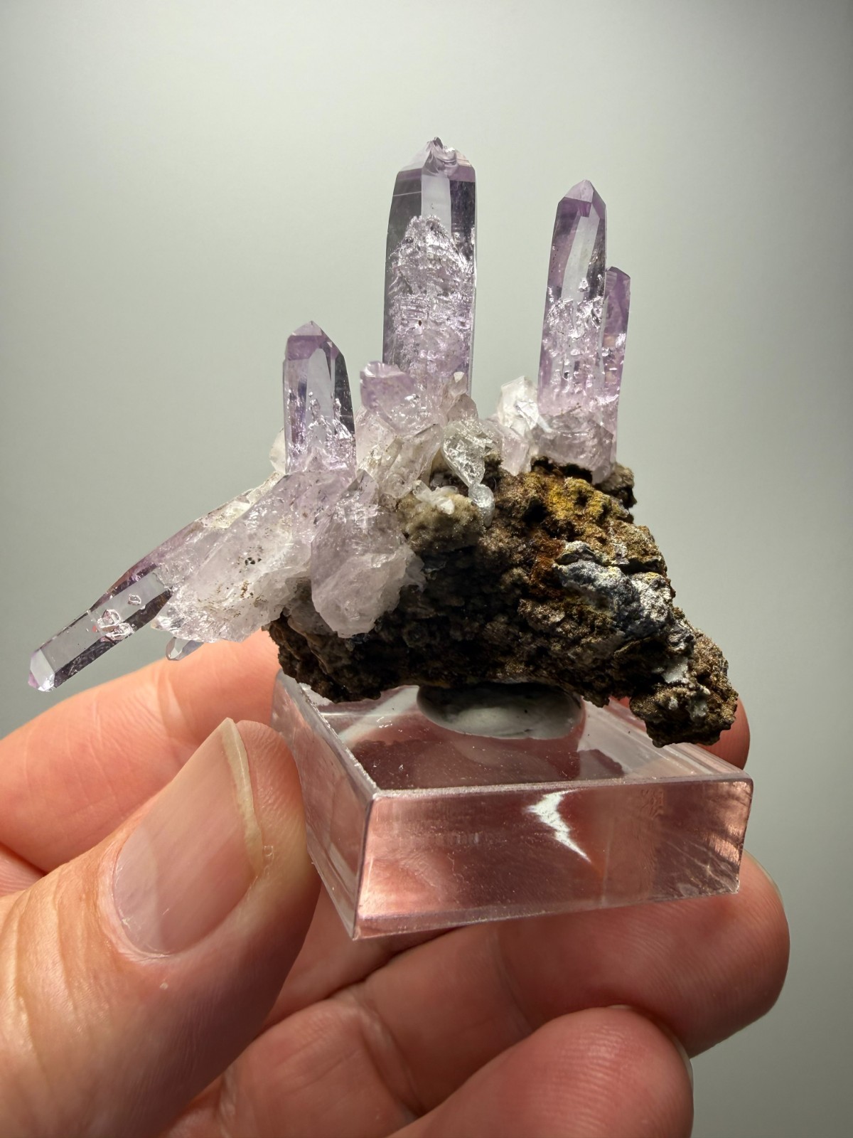 Light Amethyst Cluster on Matrix- Las Vigas de Ramirez, Mexico- SALE!!! $35!!!