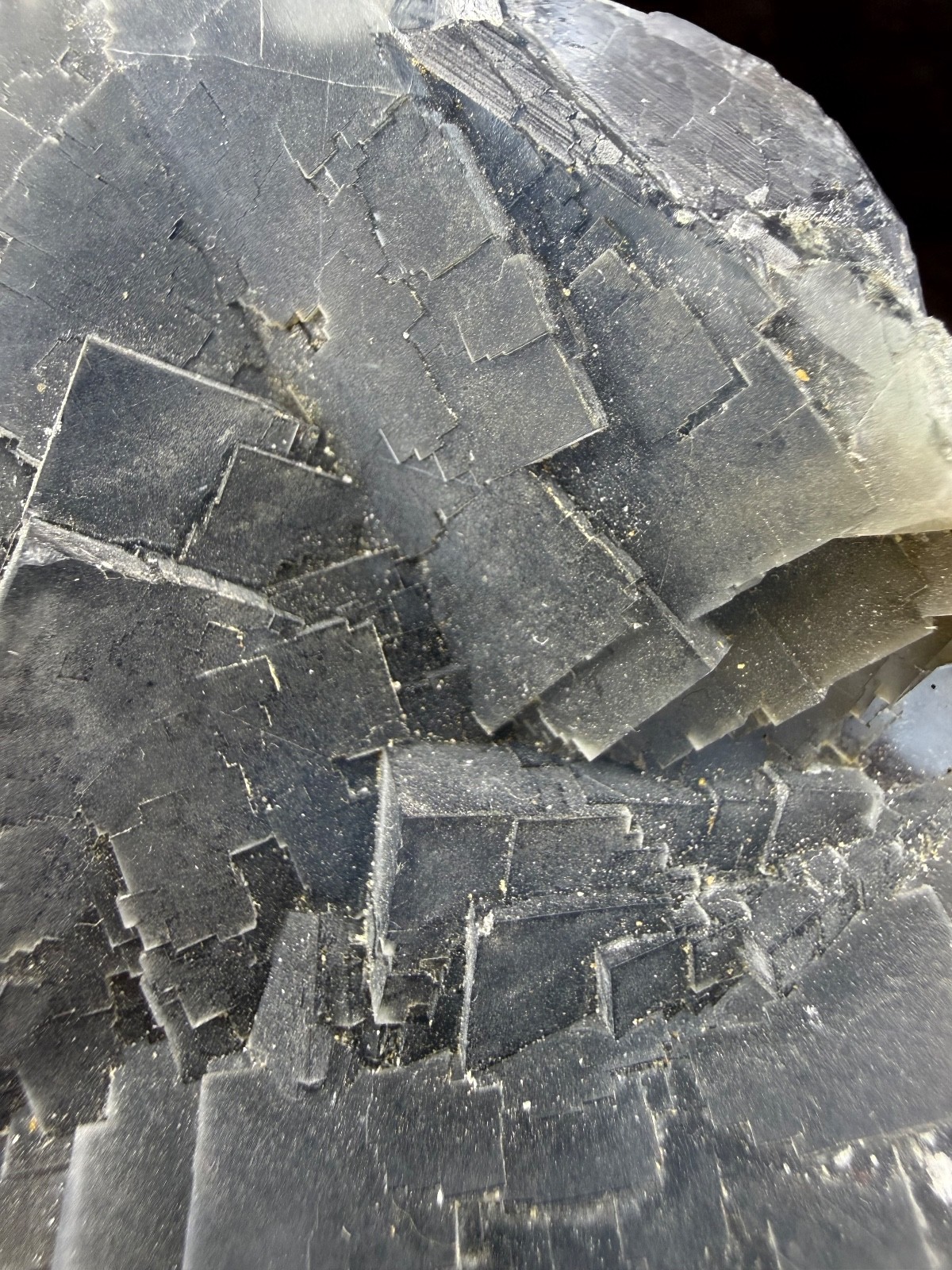 492g Natural Grey Cubic Fluorite Crystal Cluster – Pakistan Specimen