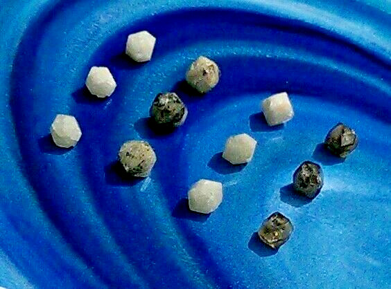 BLACK AND WHITE RHODIZITE UNITE! POWERFUL RHODIZITE CRYSTALS. CRYSTAL KIT GRIDS