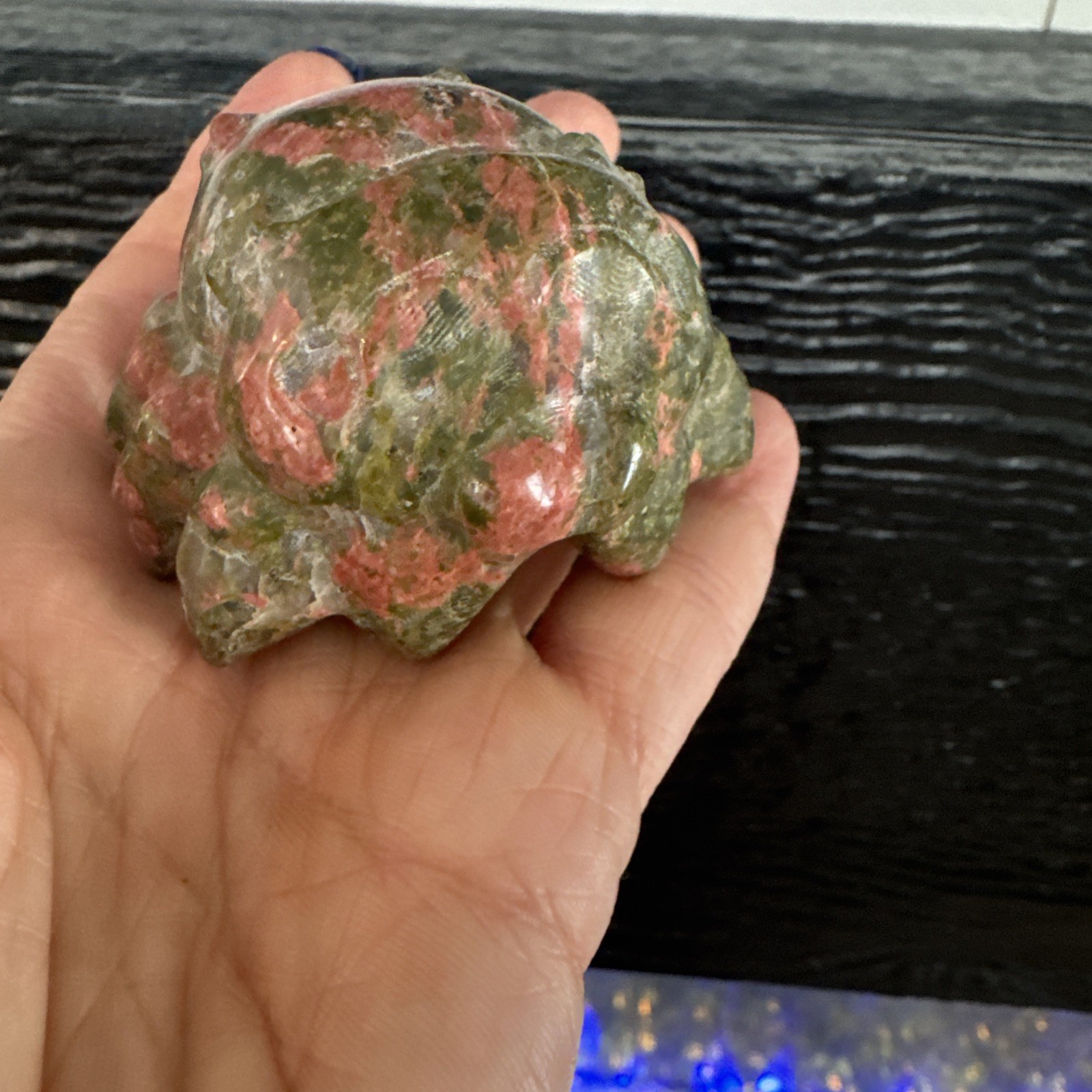 Unikaite Crystal Spider Carving Cute 178 Grams 2.5”