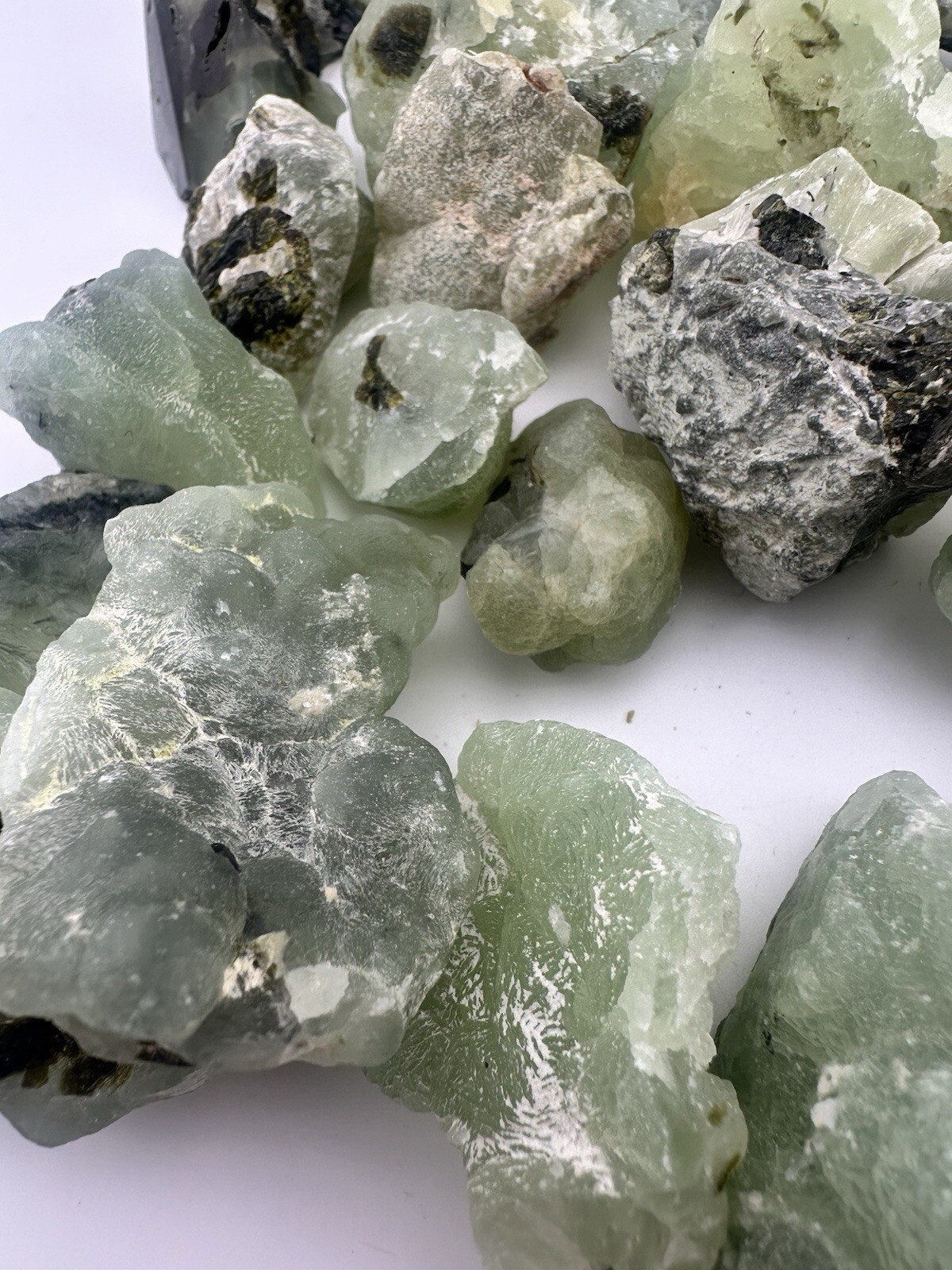 1 8 lb Prehnite with Epidote Inclusions from Mali Jewelry Making Gemstones