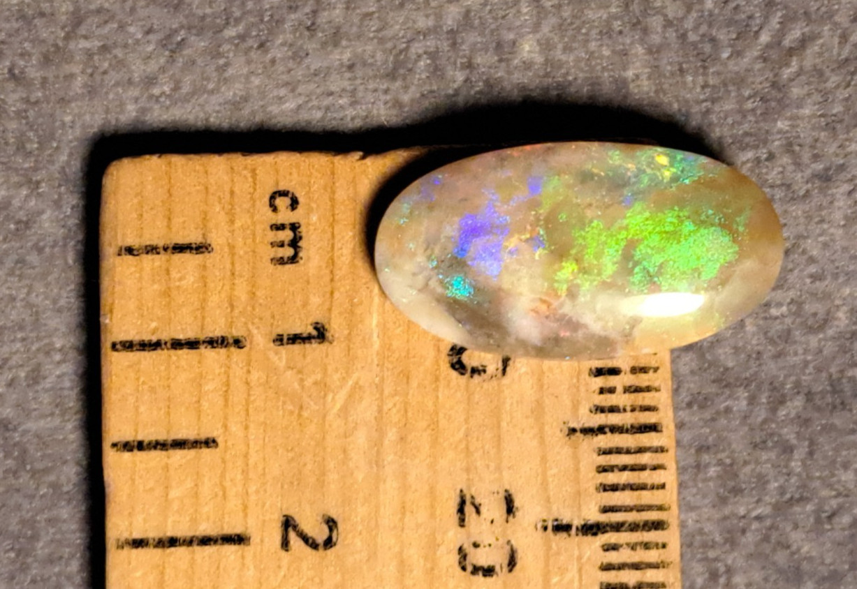 Large Multicolor Andamooka Hard Matrix Double Sided Carbonized Polished Colorful