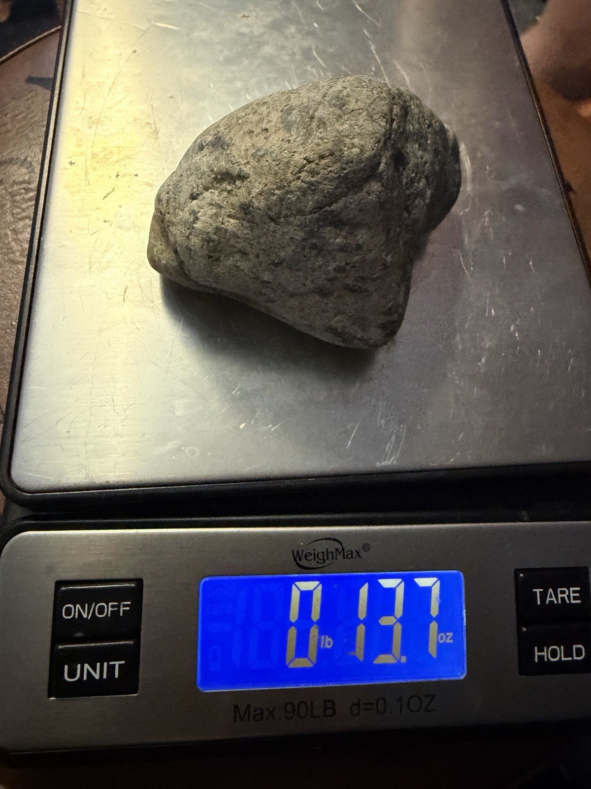 Natural Green Stone with Black Inclusions & Iron Veins |13.7 oz Display Specimen