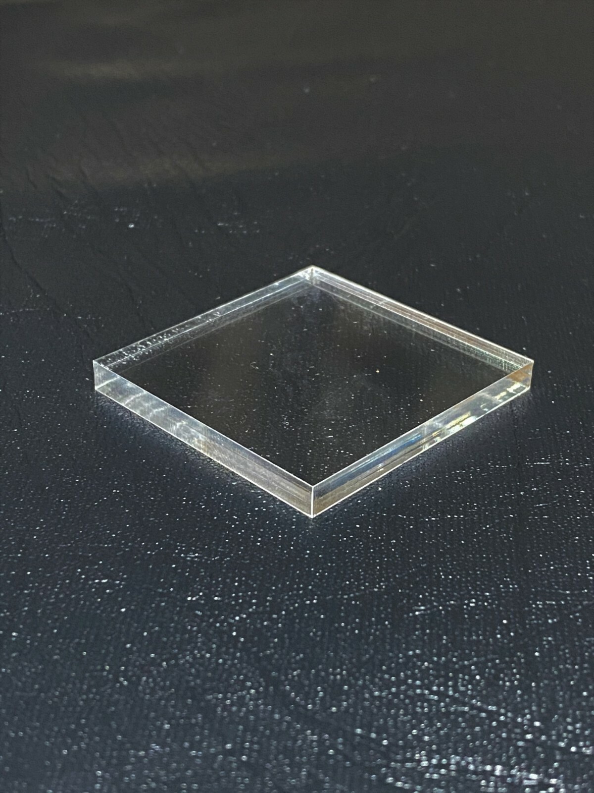 Clear Acrylic Square Bases Stands Mineral Collectible Mounting Display 1 – 7″