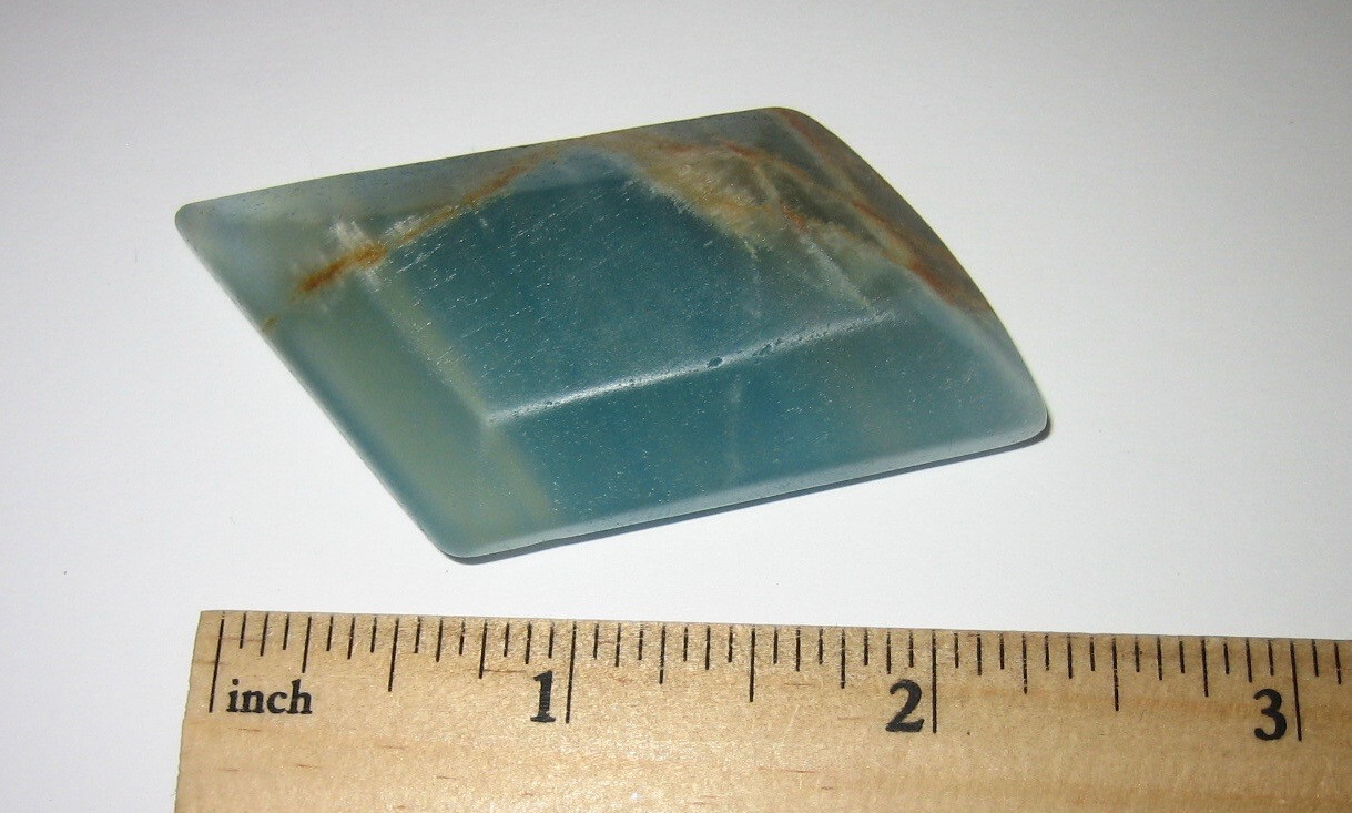2.55″ TUMBLED POLISHED NATURAL LEMURIAN AQUATINE CALCITE CRYSTAL STONE 40.3g *10