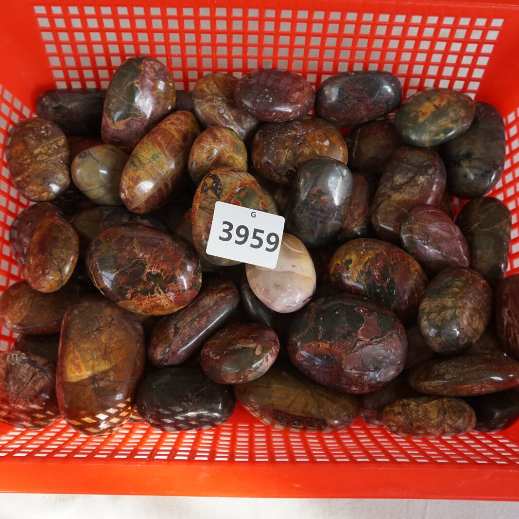 12 Pieces 1kg Cherry Creek Jasper Picasso Crystal Tumbled Palm Stone Healing