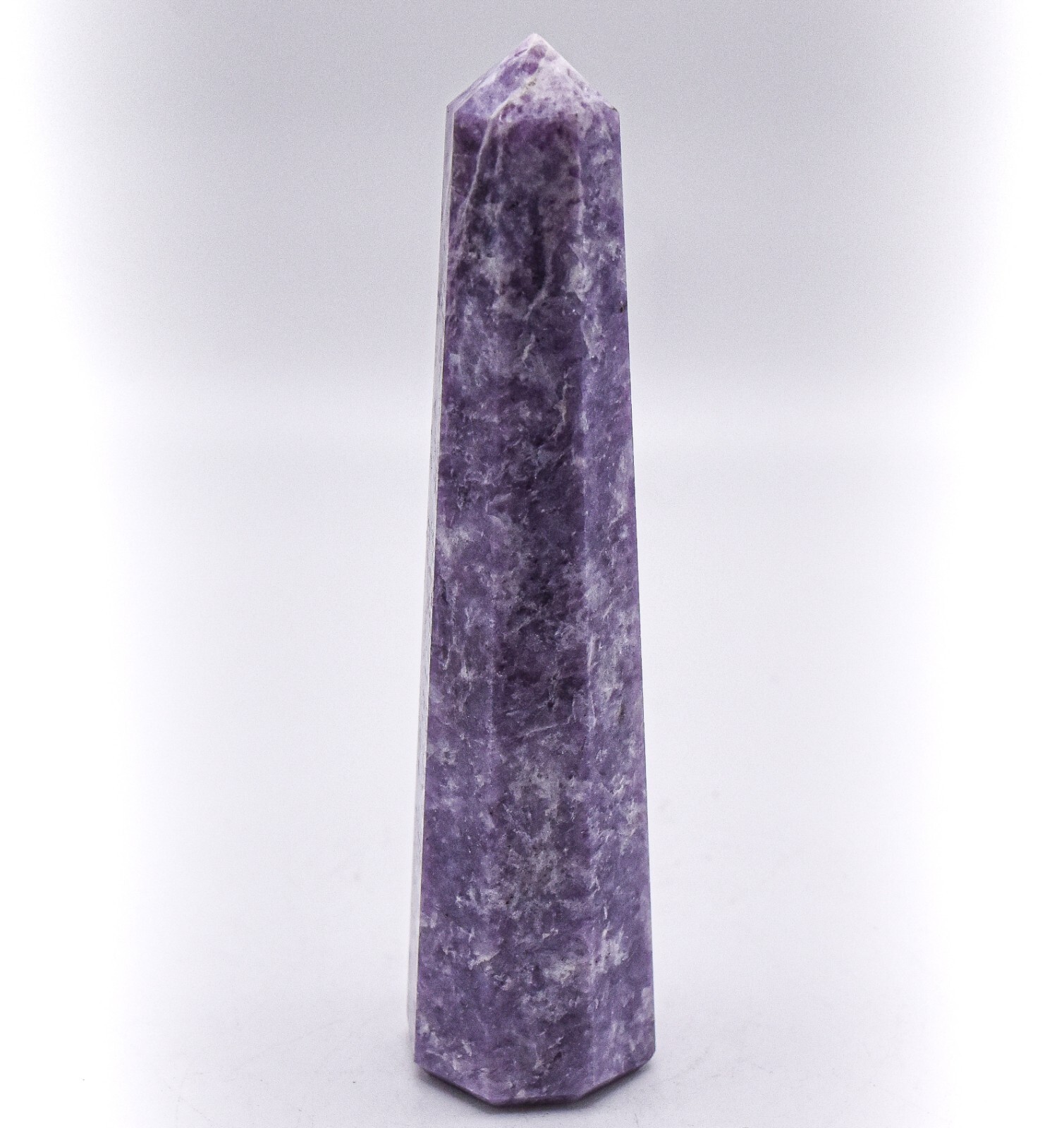 3.7″ Purple Lilac Lepidolite Obelisk Polished Natural Gemstone Mineral – Brazil