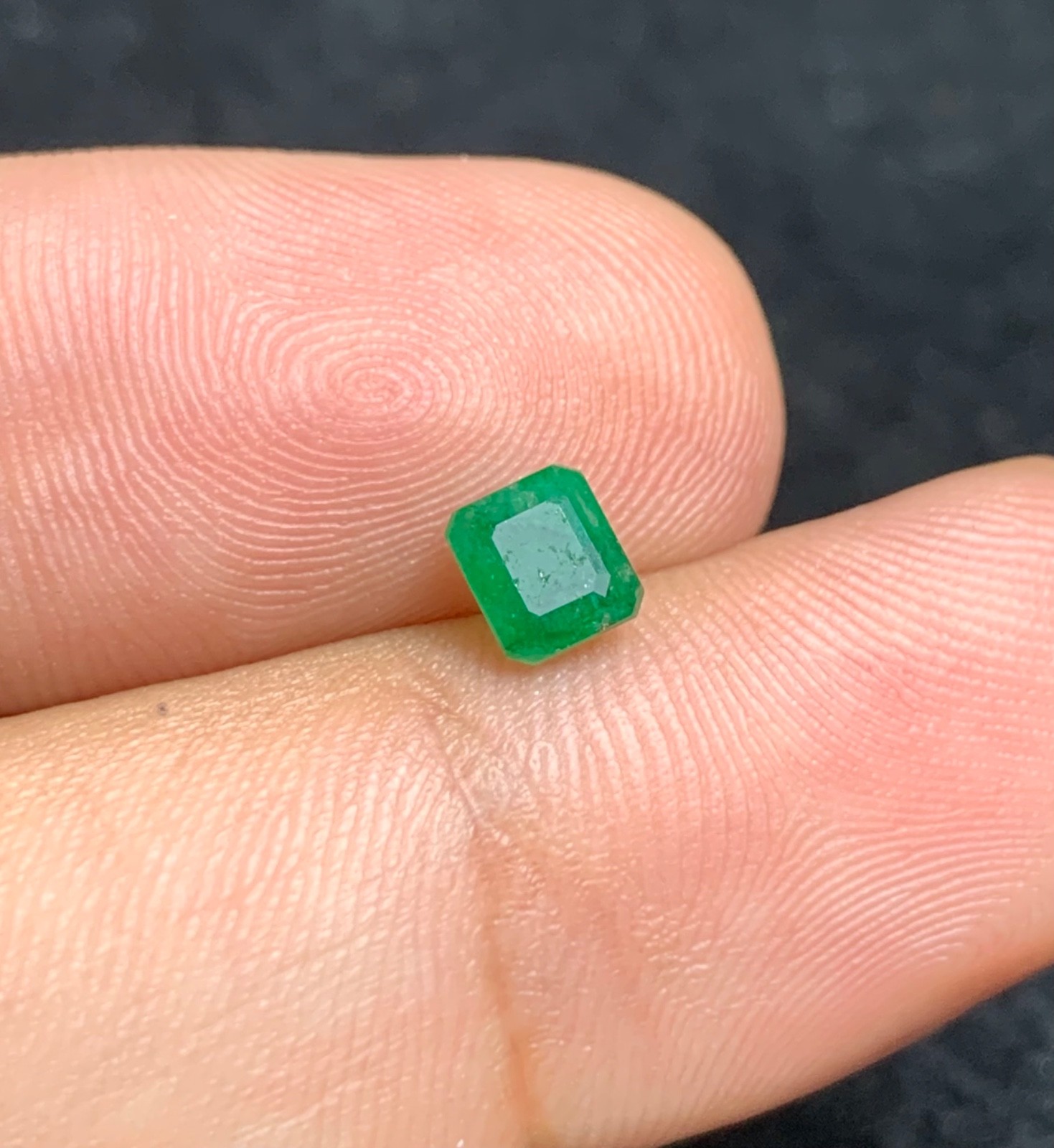 0.60 Ct Natural Faceted Emerald Loose Gemstone from Pakistan.