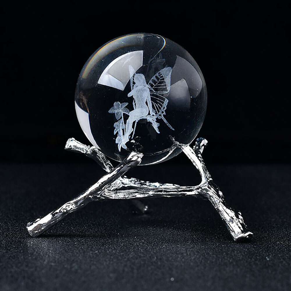 Sphere Holder Stand Base Natural Crystal Ball Display Meditation Home Decor US-