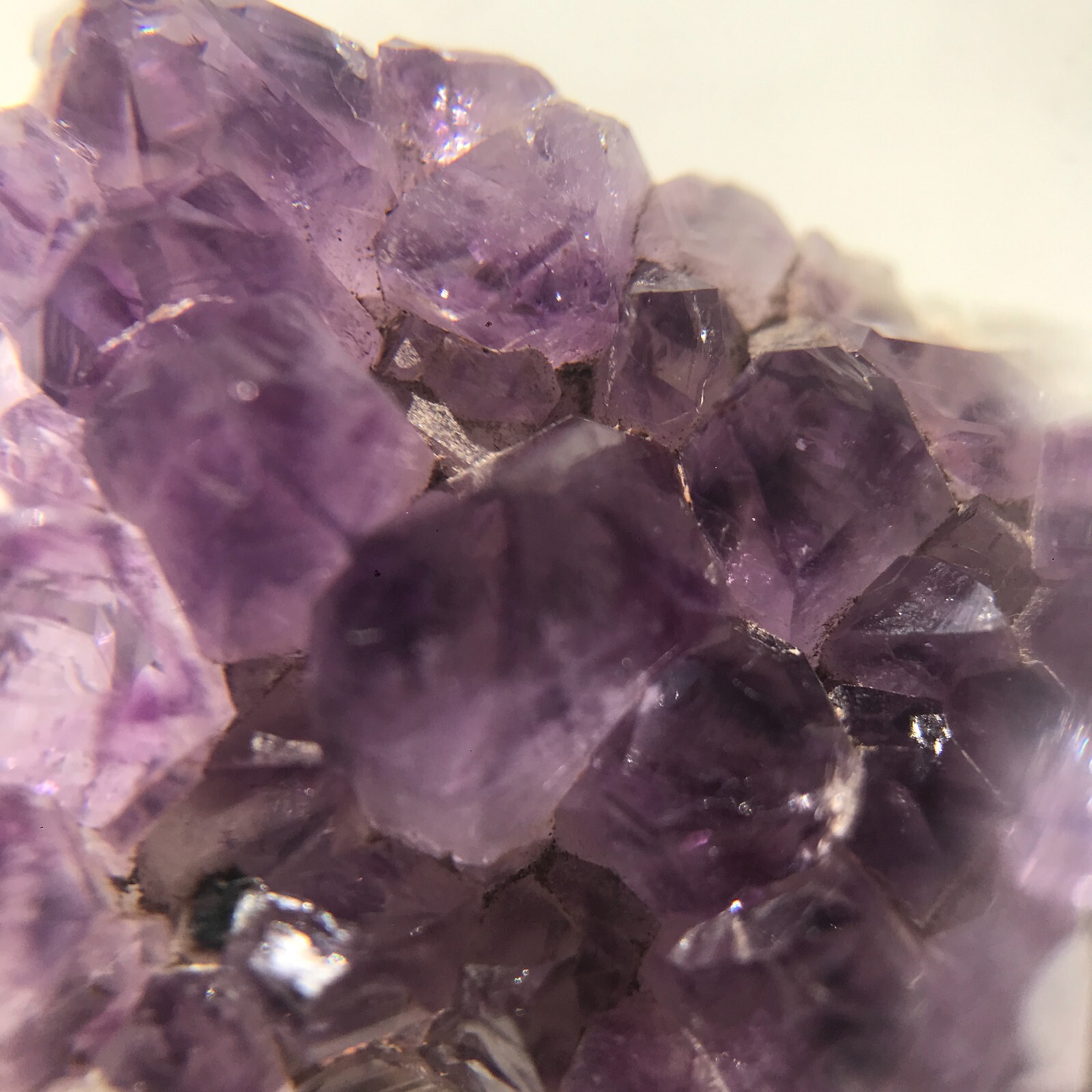Natural Purple Amethyst Crystal Palm Stone Cluster Geode 2.5 oz 1 7/8 x 1 1/2 in